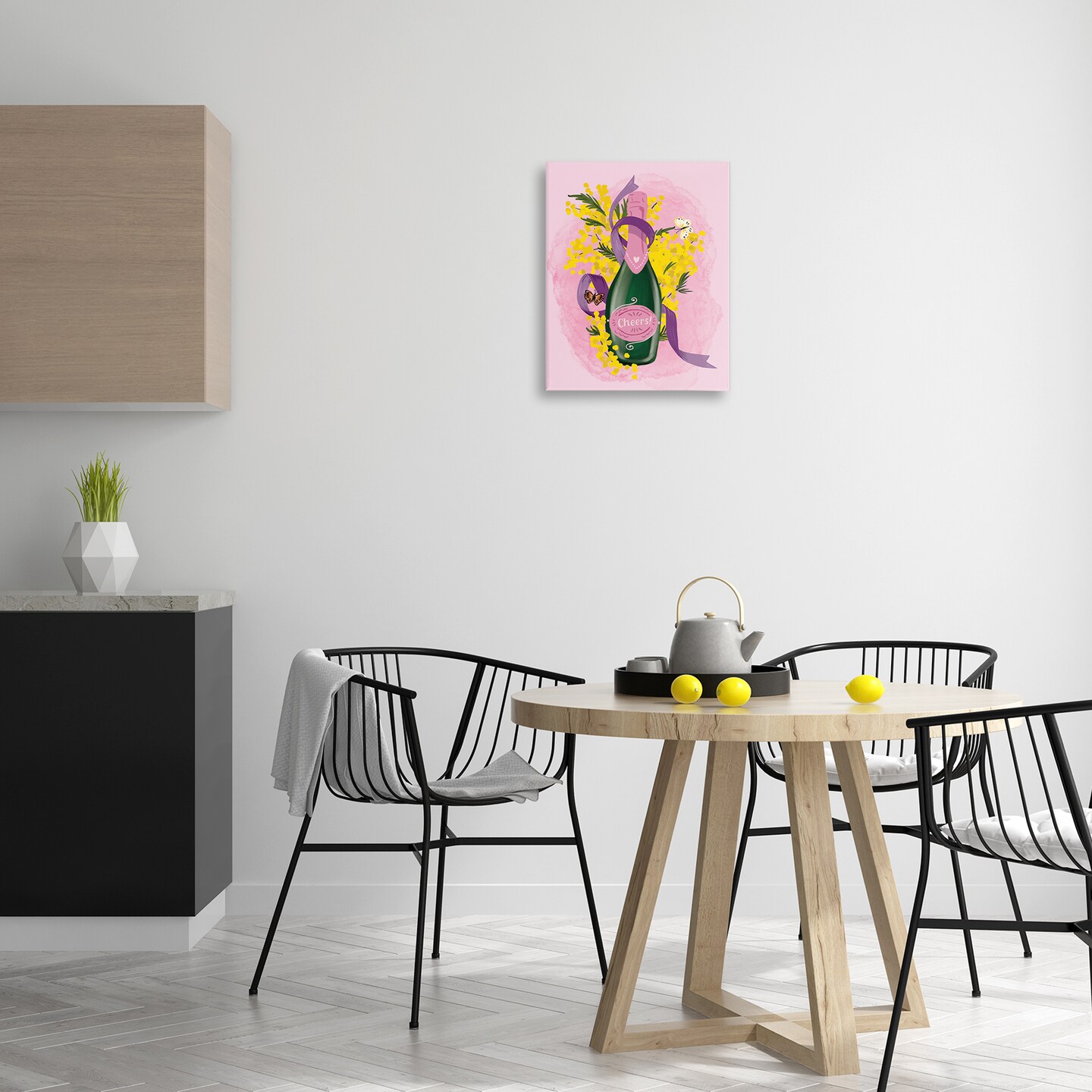 Stupell Industries Floral Champagne Bottle Canvas Wall Art Design by Be Ni La