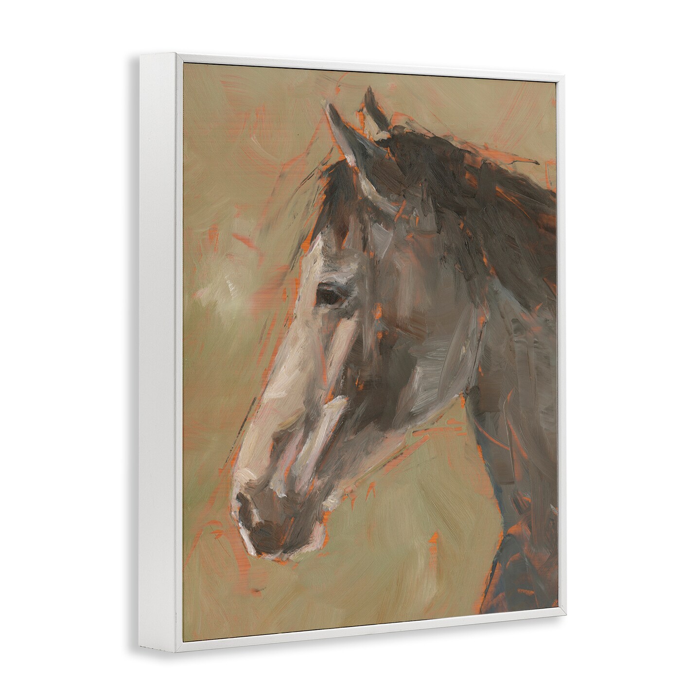 Stupell Industries Neutral Brown Horse Framed Giclee Wall Art Design by Ethan Harper