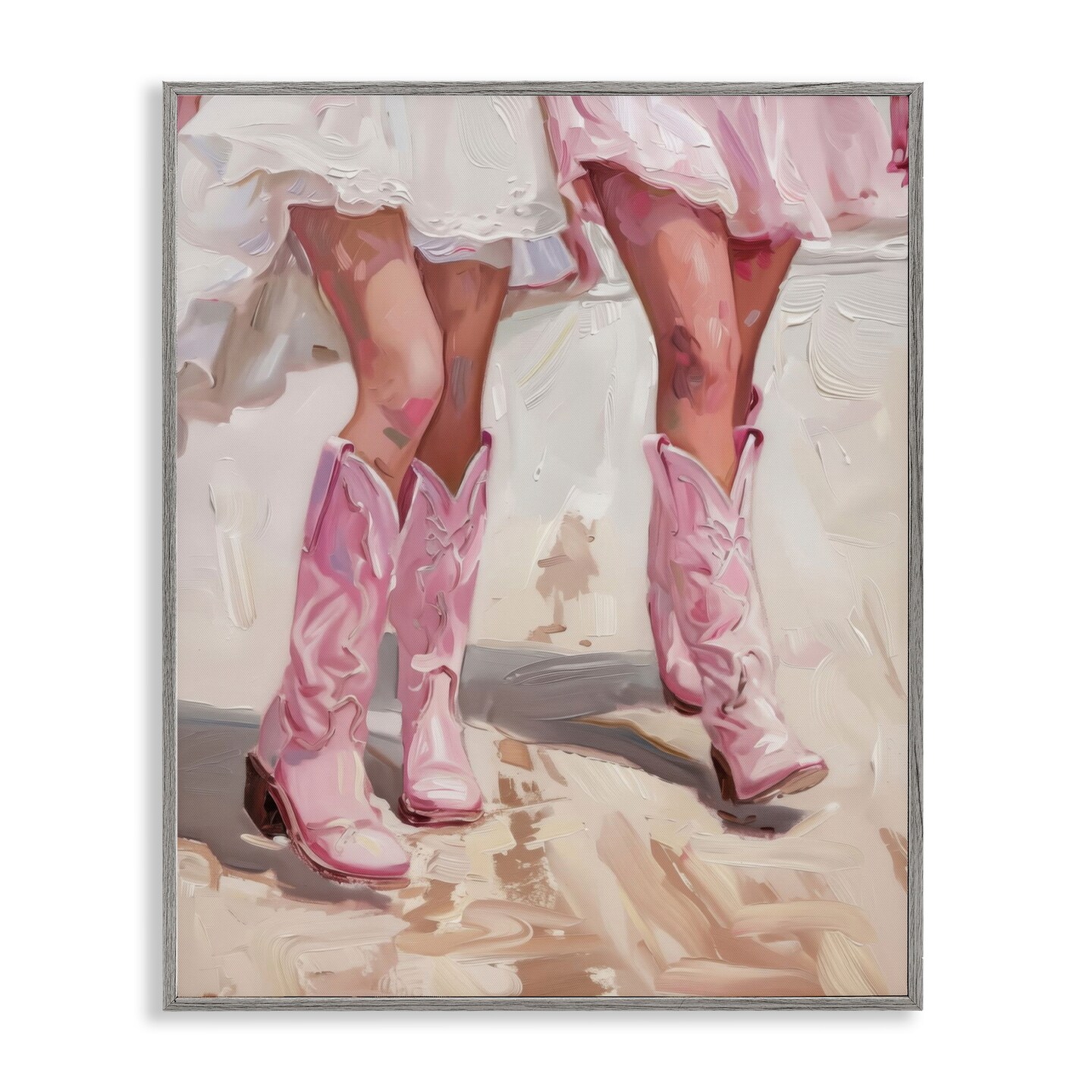 Stupell Industries Coastal Cowgirls Stepping Framed Giclee Wall Art Design by LSR Design Studio
