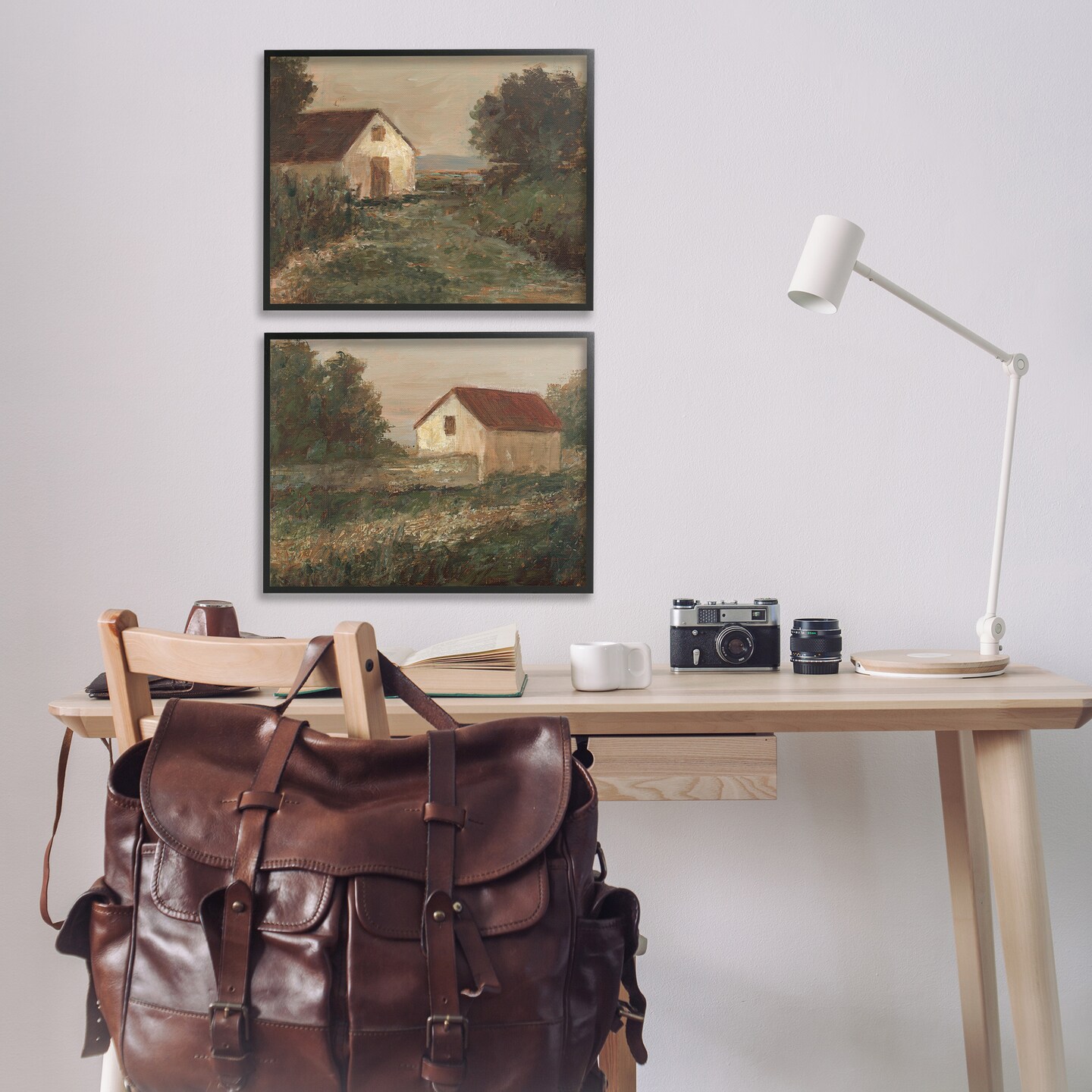 Stupell Industries Traditional Country Farmland 2pc Framed Giclee Wall Art Set Design by Ethan Harper