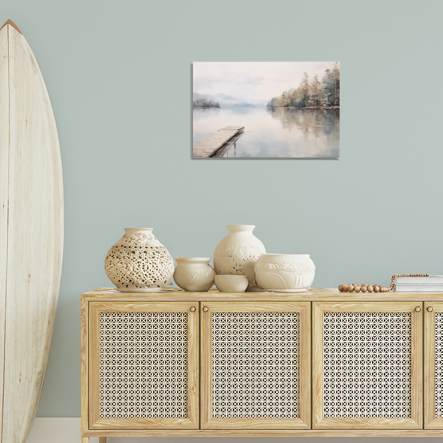 Stupell Industries Old Lake Dock View Canvas Wall Art Design by Arlington Prints