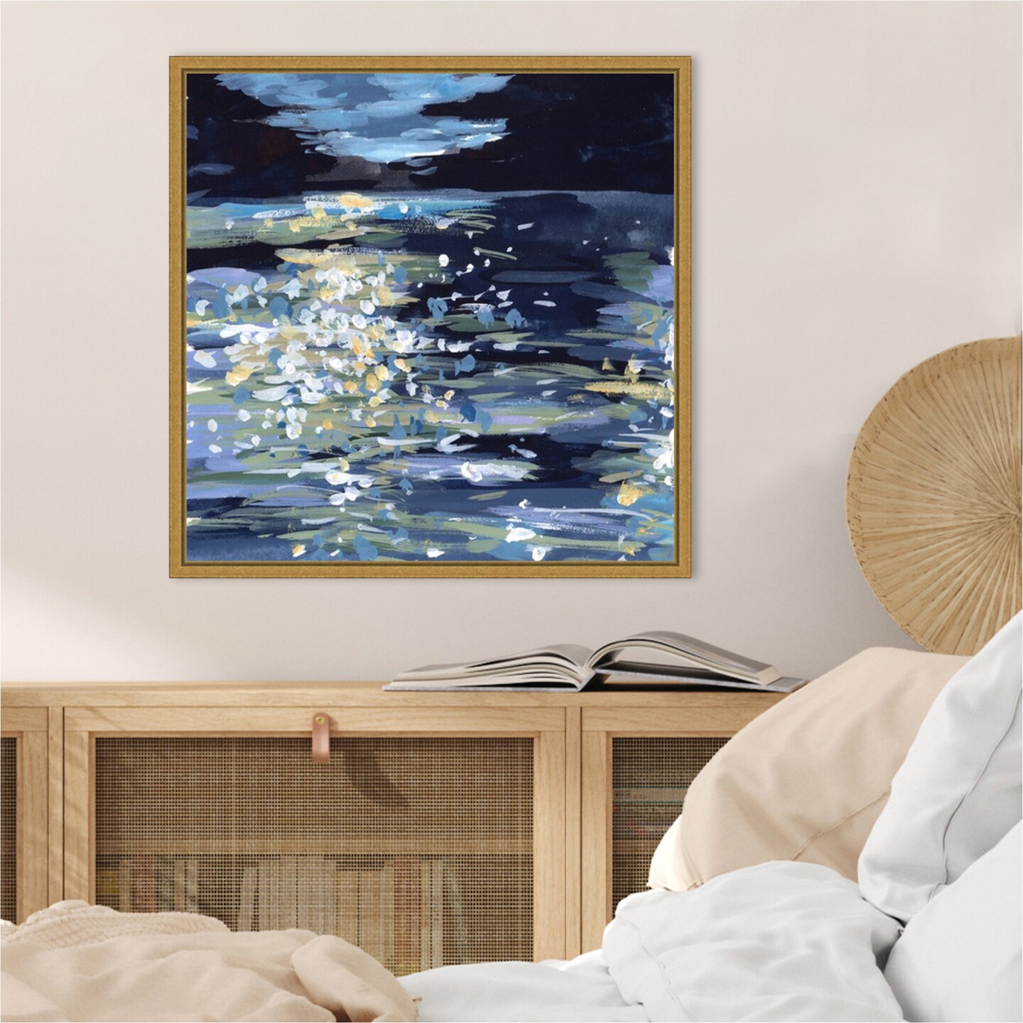 Calming Night I by Melissa Wang Framed Canvas Wall Art