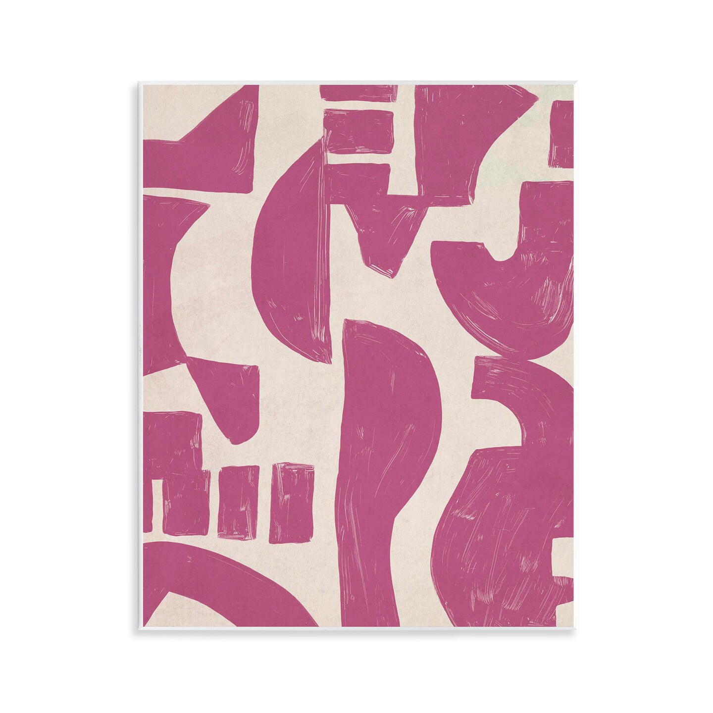 Stupell Industries Purple Asymmetrical Shapes Wall Plaque Art Design by June Erica Vess