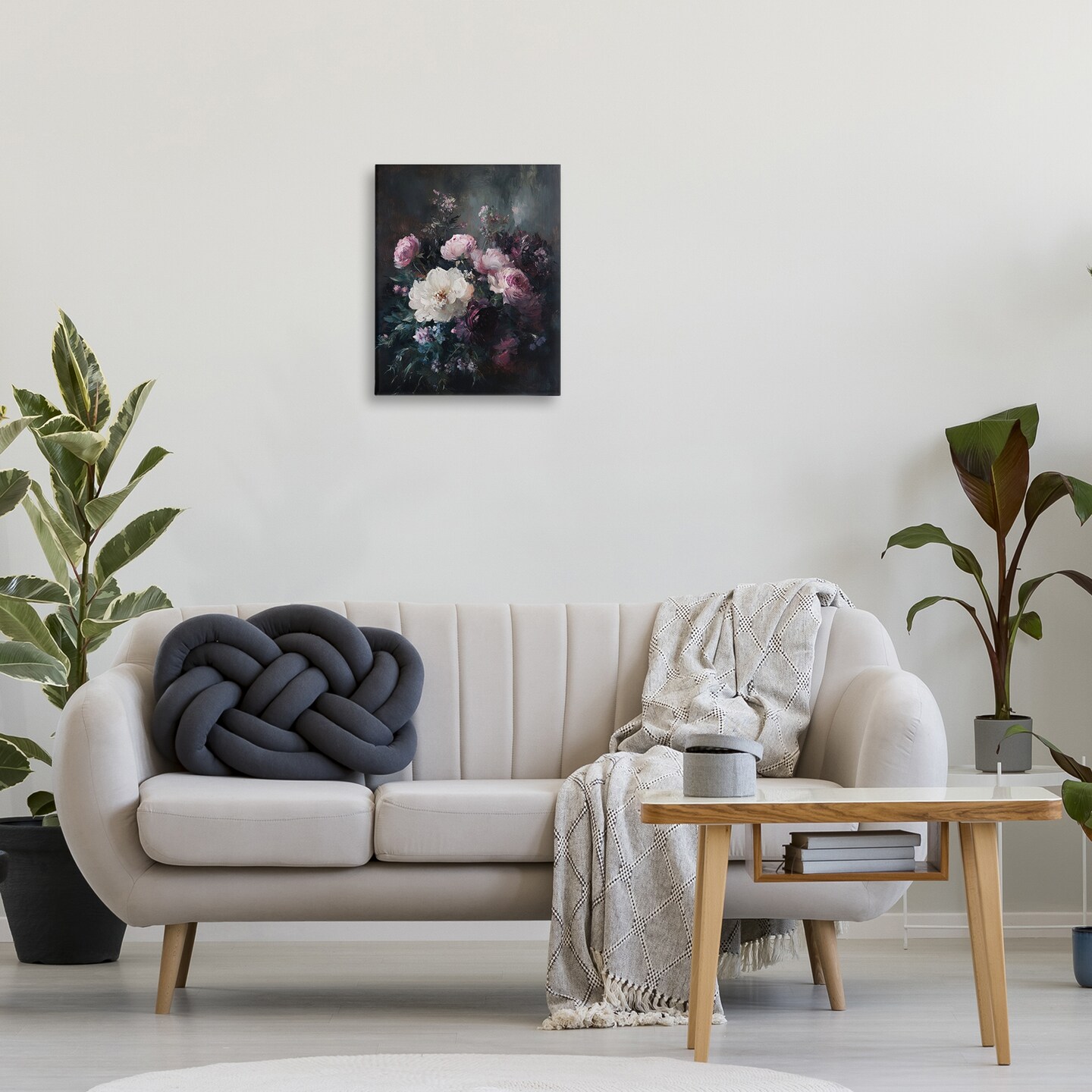 Stupell Industries Vintage Dark Blossoms Canvas Wall Art Design by Petal Prints Design