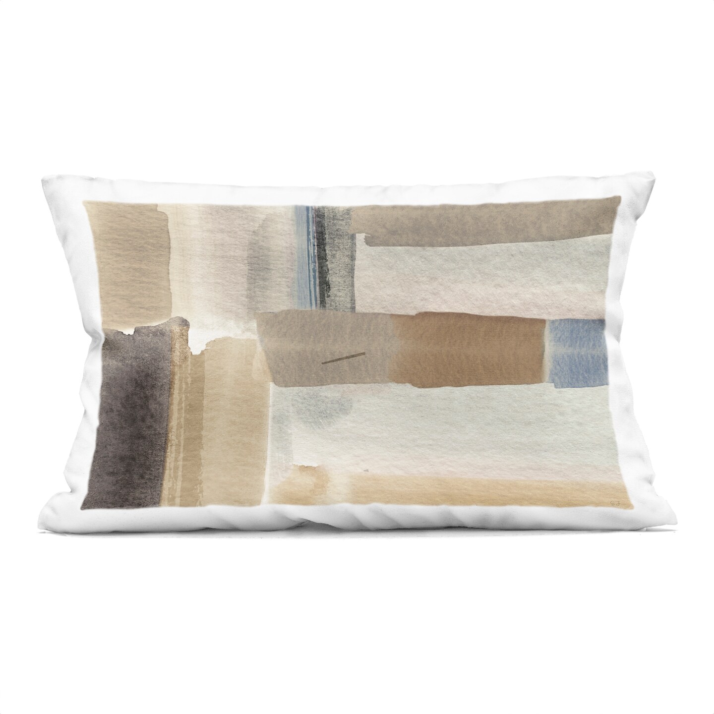 Stupell Industries Soft Brushed Neutral Pattern Decorative Printed Throw Pillow, design by Susan Jill, 14 x 7 x 20