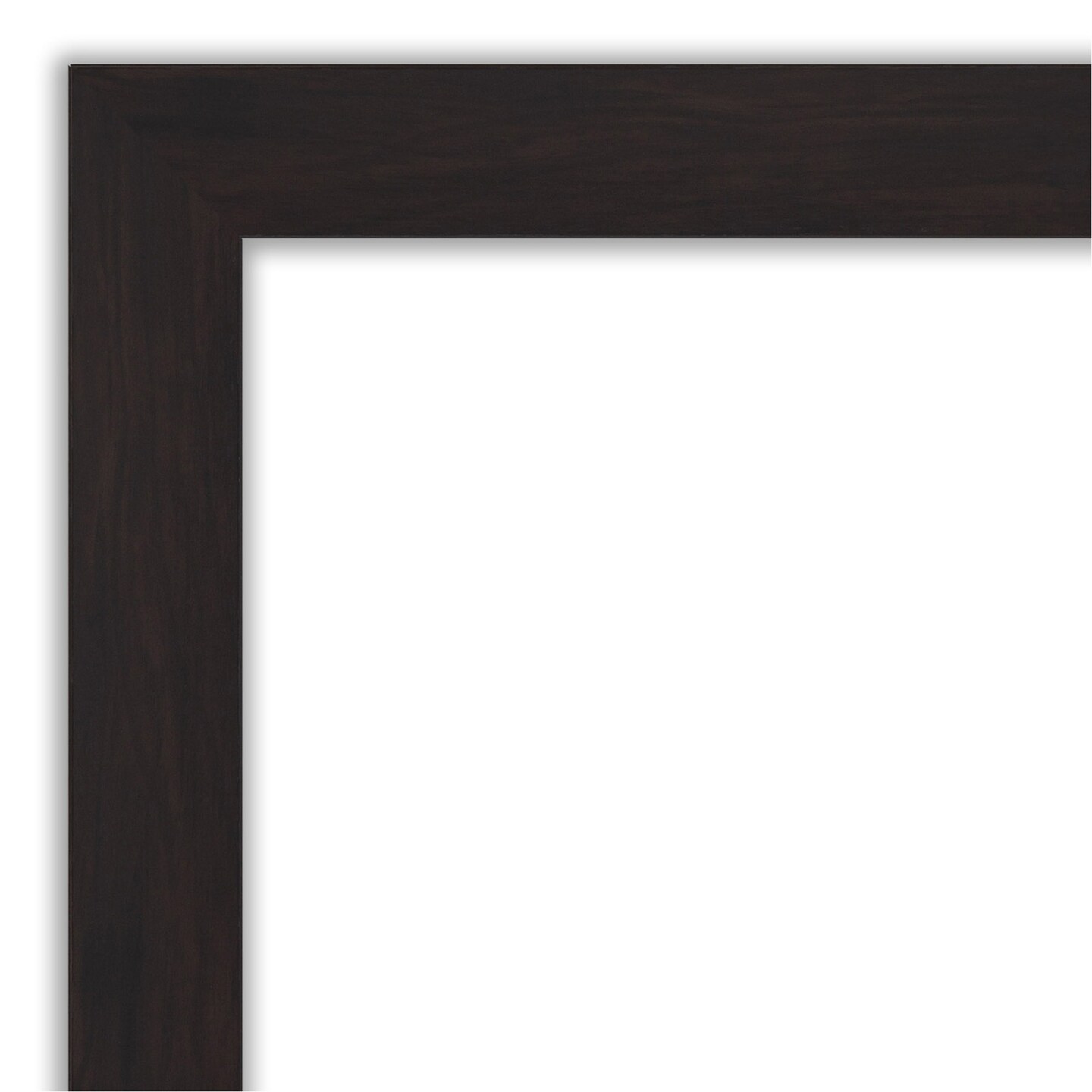 Amanti Art Mirror Makeover Bathroom Mirror Frame Border Kit -  Fully Assembled Peel and Stick Frame - Mirror NOT Included - Furniture Espresso Narrow Trim