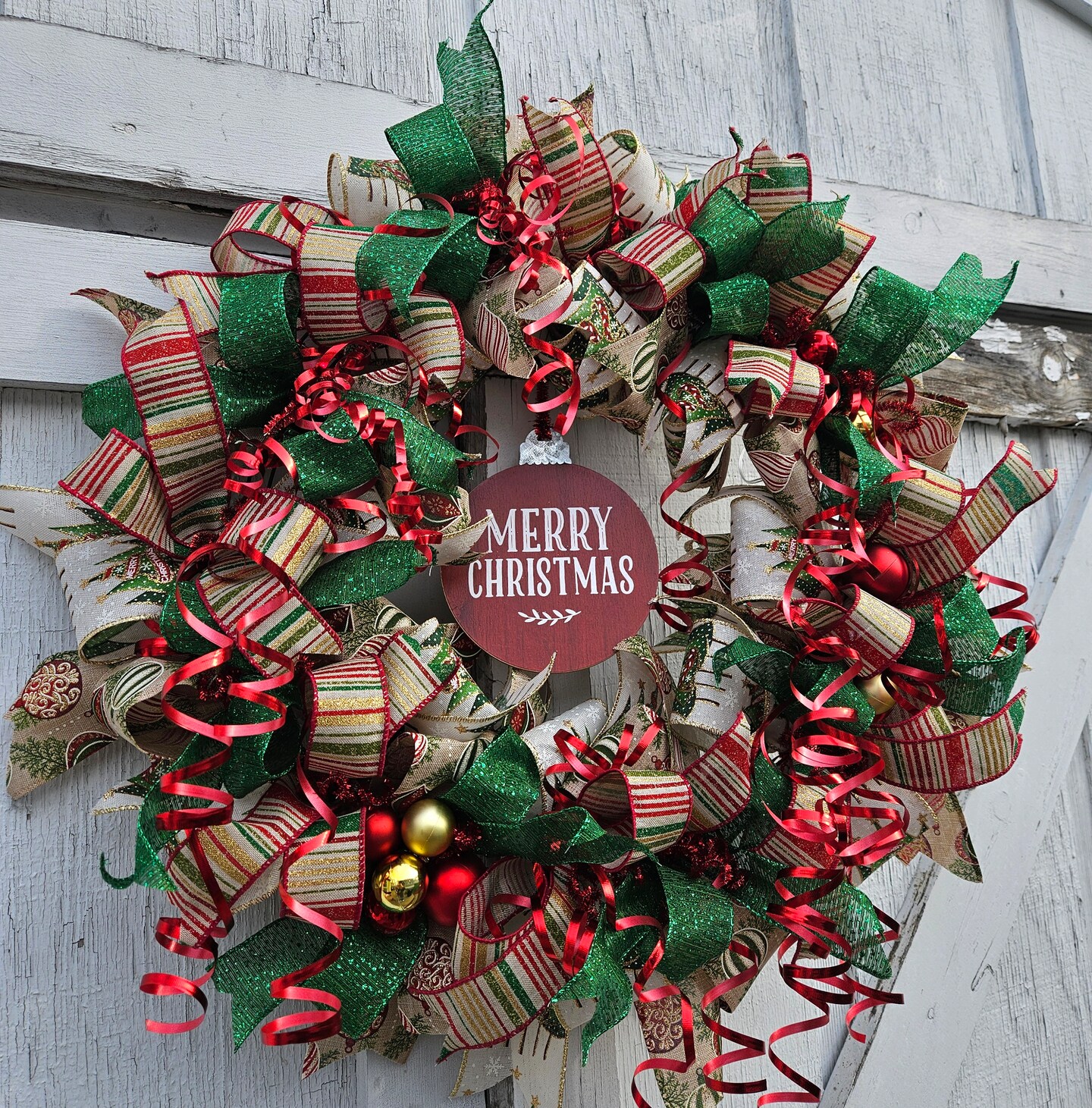 Christmas Ribbon Wreath | MakerPlace by Michaels
