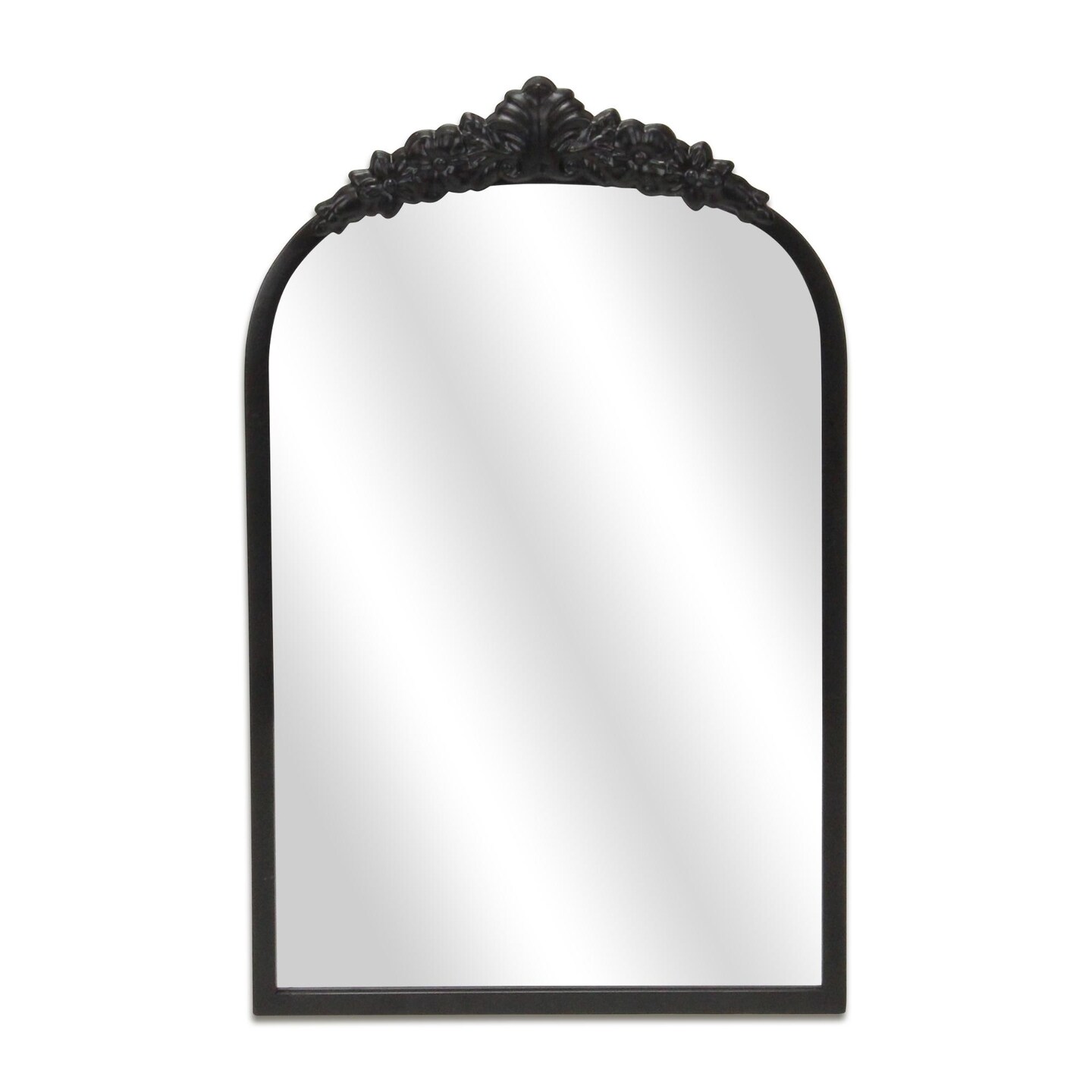 Contemporary Home Living Victorian Framed Rectangular Wall Mirror - 15.75" - Black
