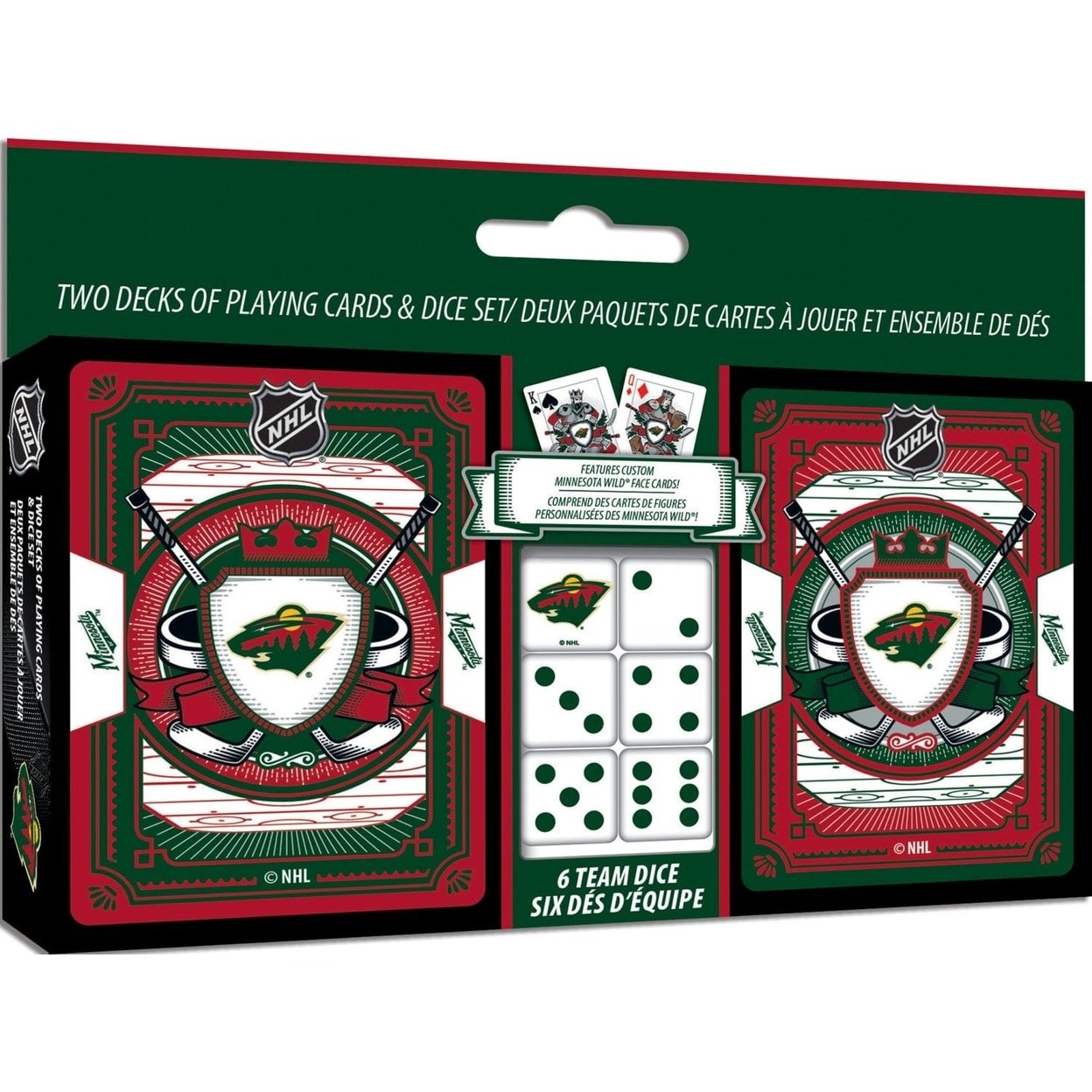Minnesota Wild Playing Cards And Dice Set Official Nhl 2-Pack Casino Style