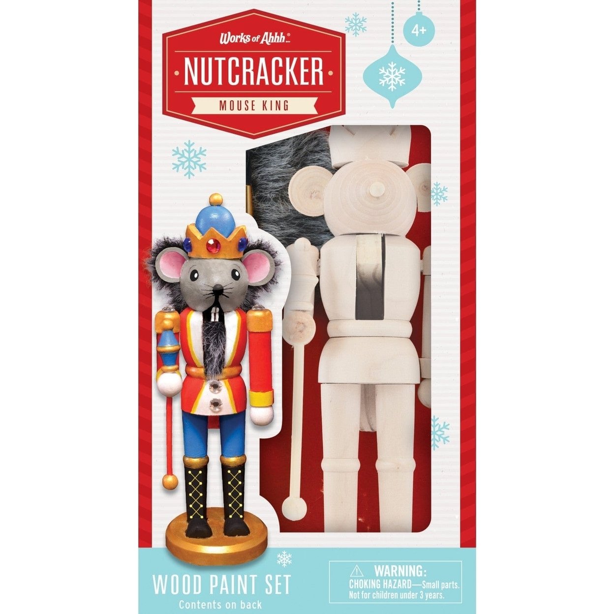Nutcracker Mouse King Wood Paint Kit Craft Set For Kids Non-Toxic Paints