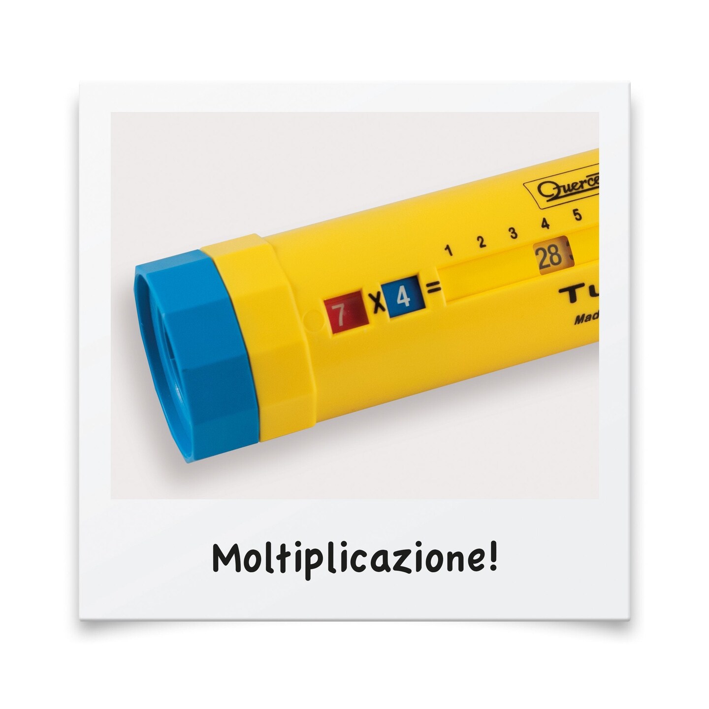 Quercetti Tubo Educational Toy for Learning Multiplication and Division Tables - Kids Practice and Learn Math Equations by Turning The Knobs - for Ages 5 Years and up