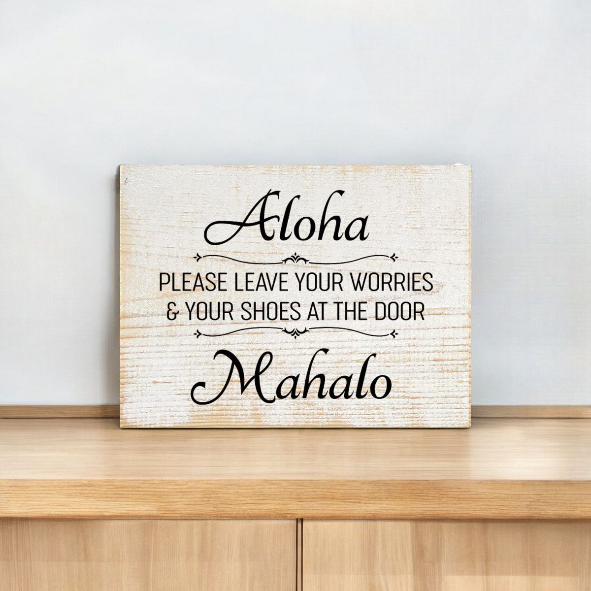 Solid Knotty Pine Rustic Wooden "Aloha" Wall Sign 9x12in Decor