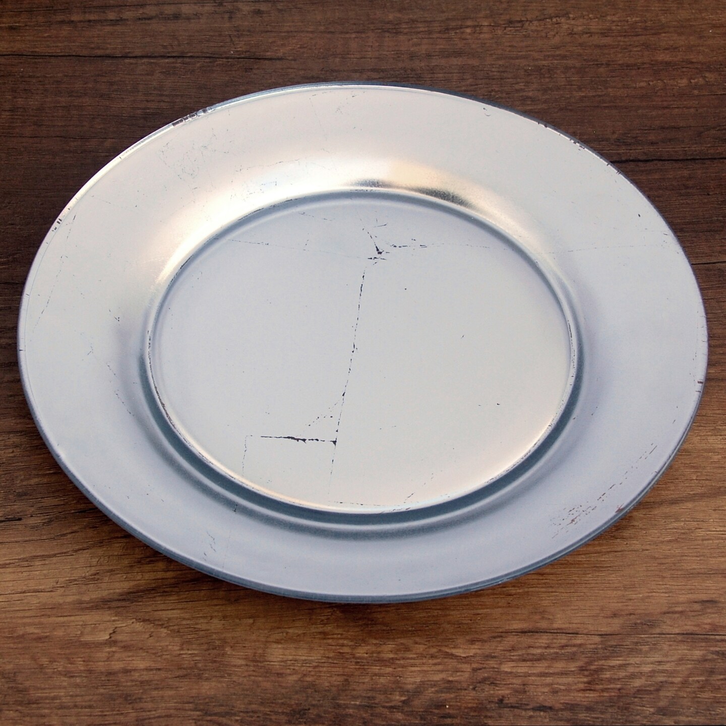 Handmade Metallic Glass Salad Plate Opalescent Textured Tableware