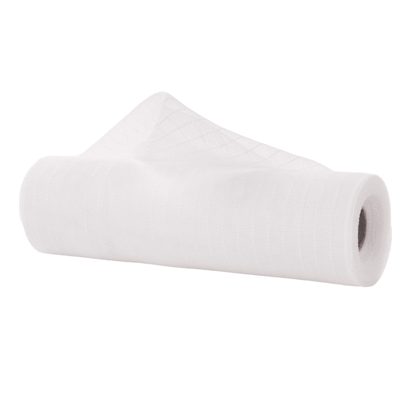 Deco Poly Mesh - 10.25" White Fine Weave Mesh for Wreaths, Crafts, and Decorations