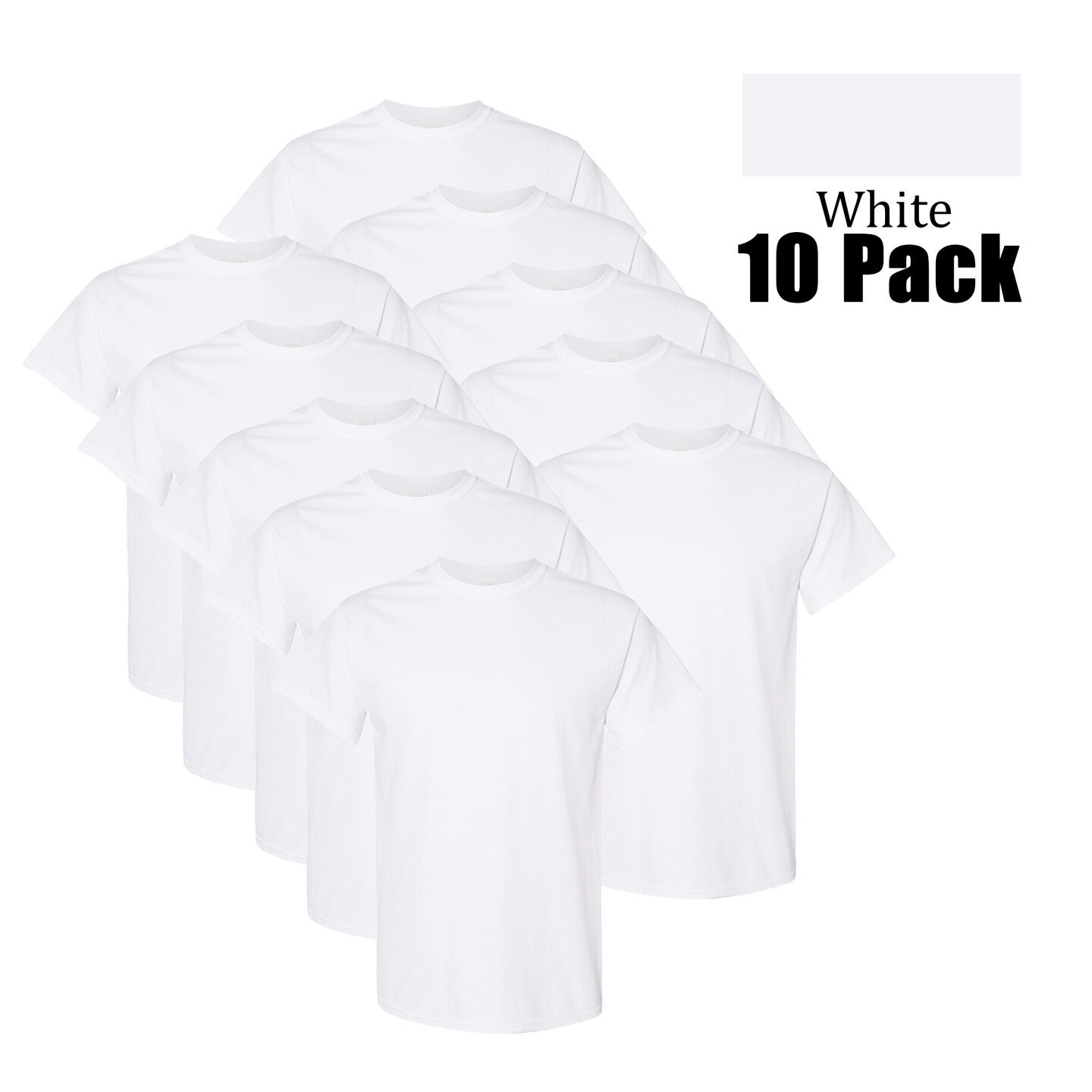 Gildan Heavy Cotton T-shirt White 12-Pack Bundle for Small Business