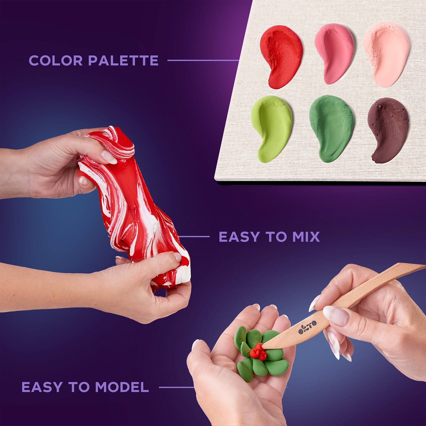 OKTO Sensory Art 3D Woodcraft “Passion” – Succulent Craft Kit