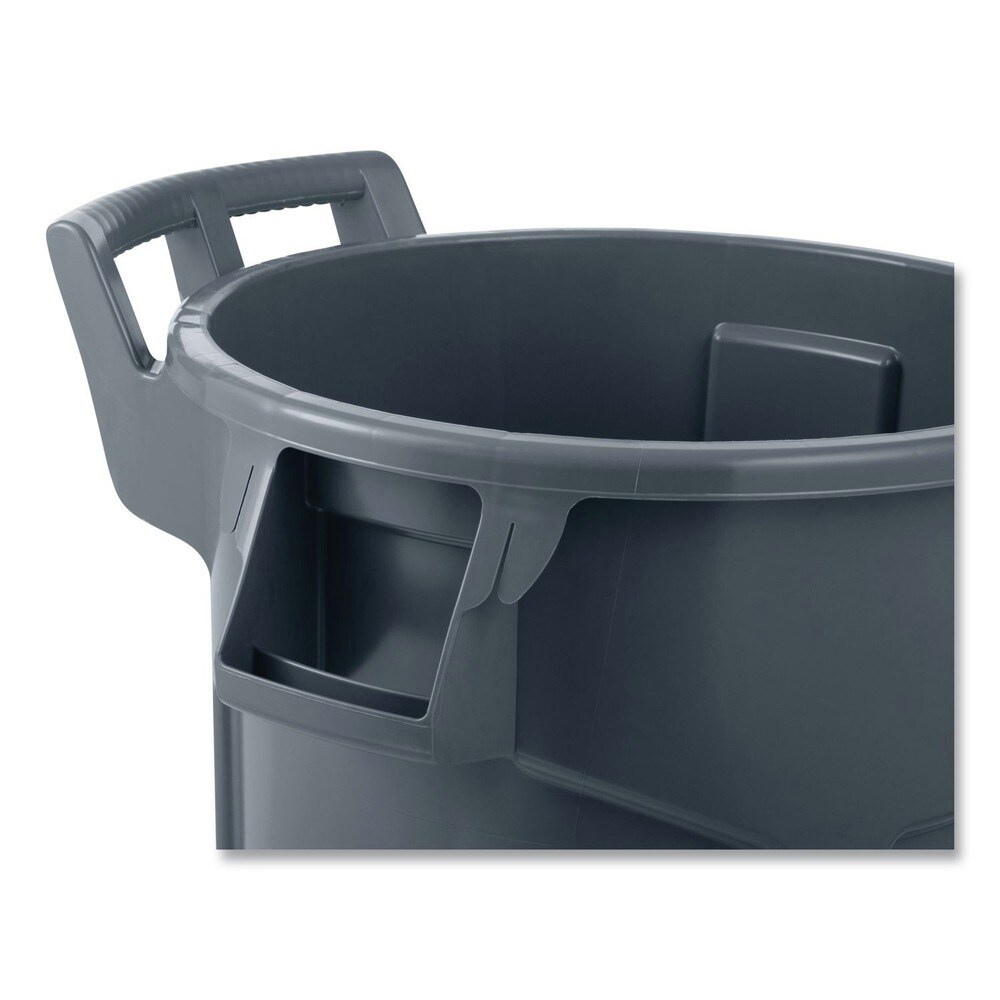 Rubbermaid Commercial BRUTE 44 gal Plastic Vented Wheeled Container - Gray