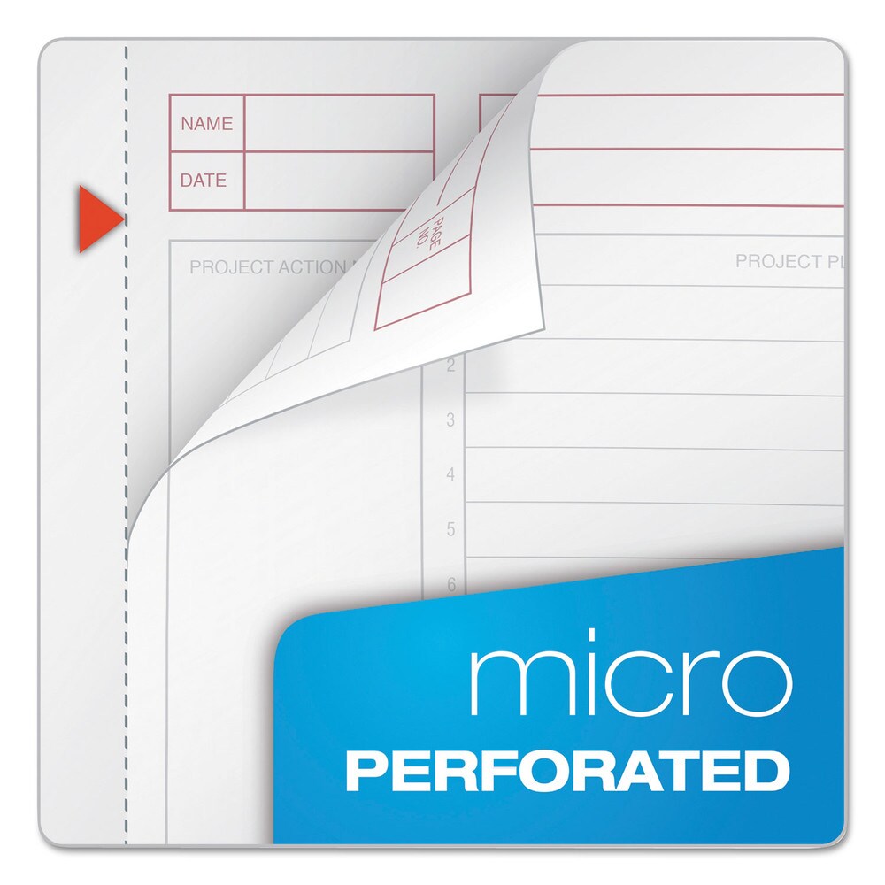 TOPS (100) 8.5 in. x 6.75 in. Sheets 1-Subject Narrow Rule JEN Action Planner - Black Cover