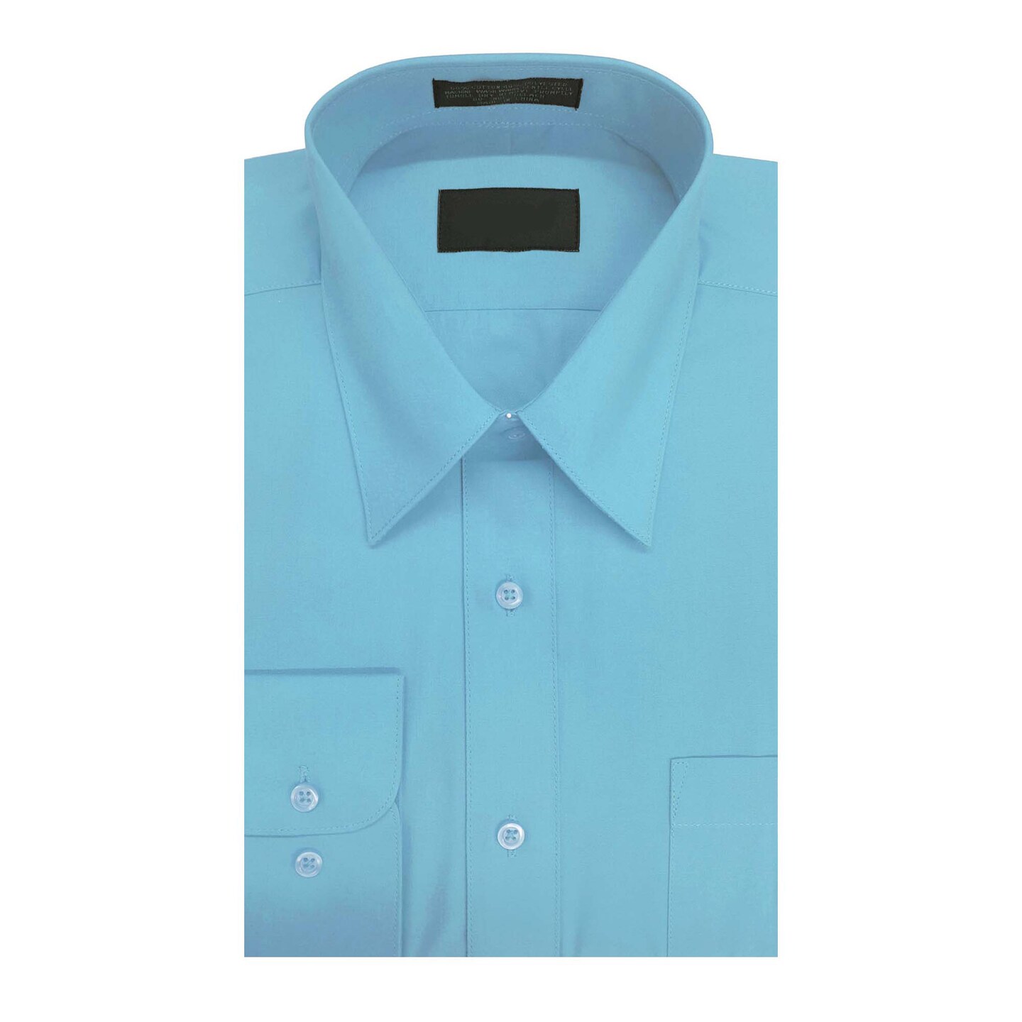 Men&#x2019;s Solid Light Blue Long Sleeve Dress Shirt