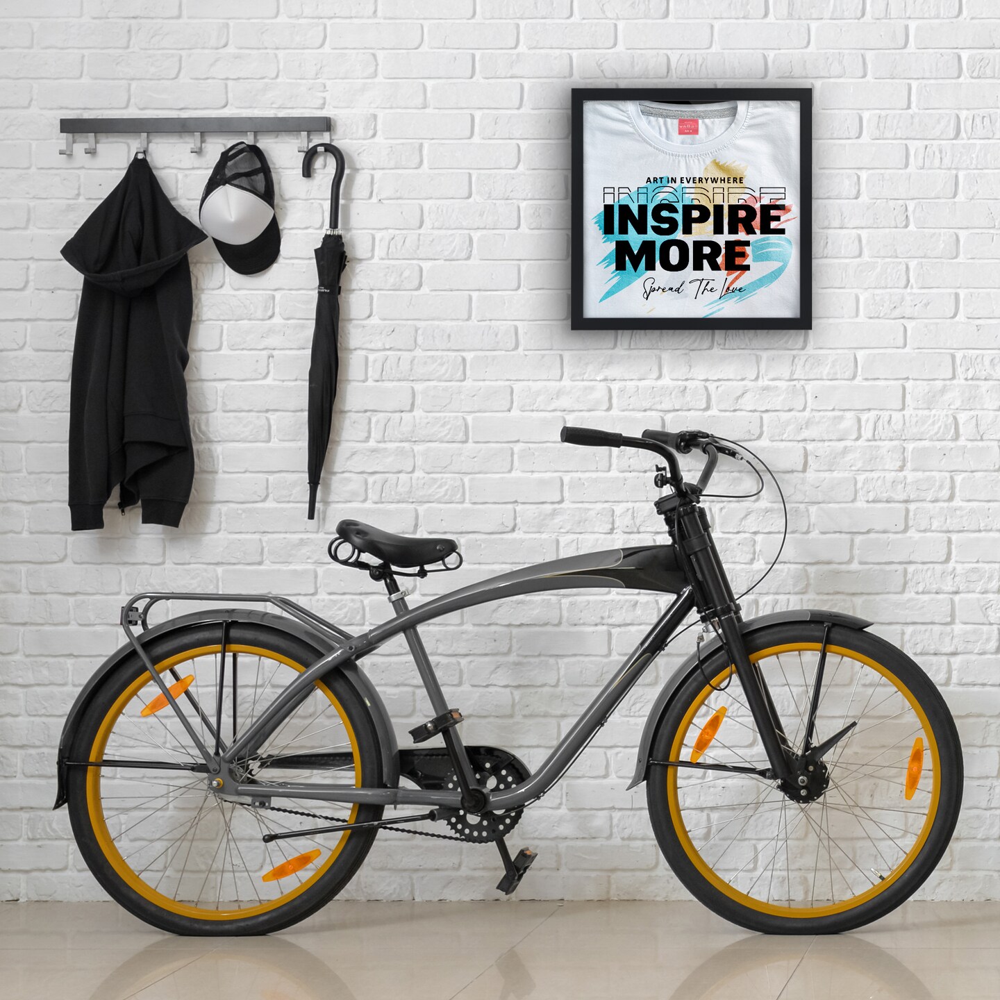 Americanflat T Shirt Frame - Frame with Shatter-Resistant Glass and Folding Insert - All-Star Collection - Black Tshirt Frames for Wall Display - Ideal for Sports Memorabilia or Graphic Tees