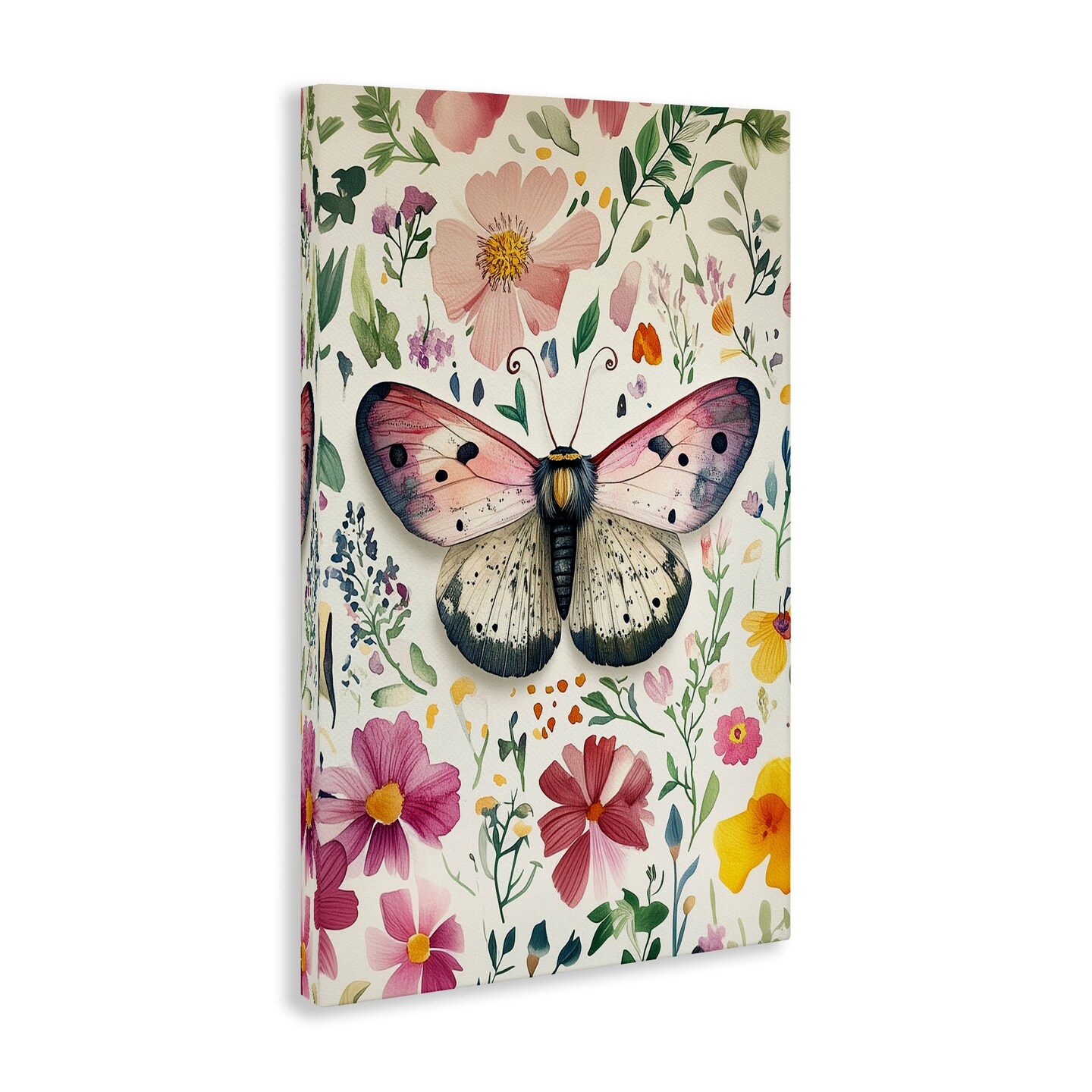 Stupell Industries Botanical Butterfly & Herbs Canvas Design by The Dutch Lady