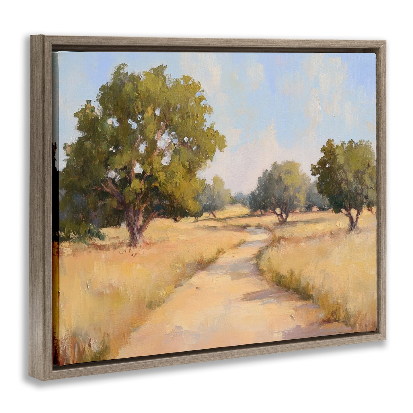 Stupell Industries Getting Lost Natural Field Floating Frame Design by Petal Prints Design