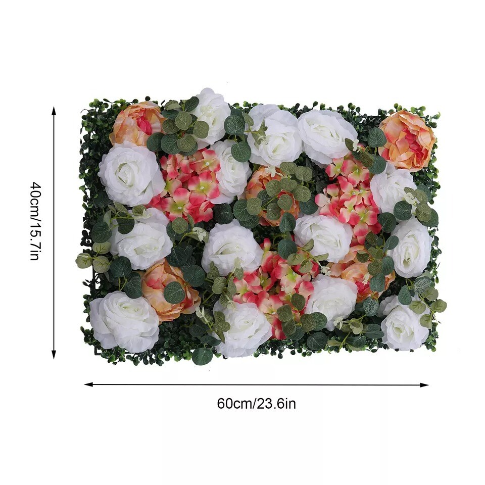 6Pcs Artificial Flower Wall Panels Flower Panel Wedding Floral Prop Wall Panel