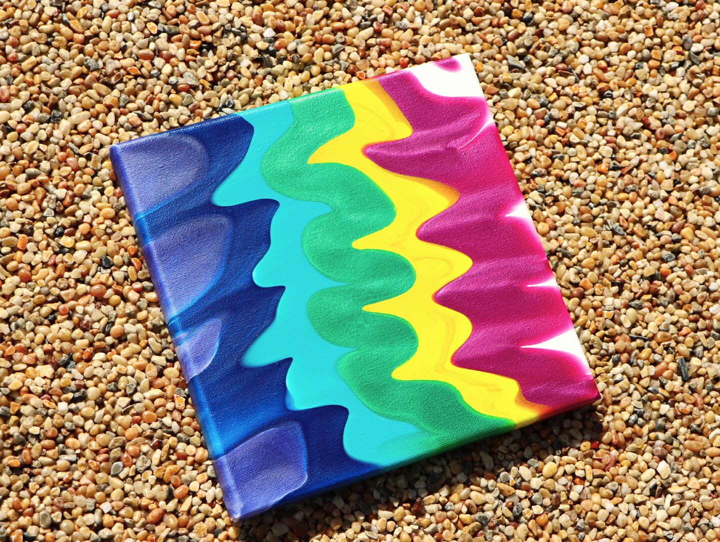 Mini Split Pour Board with 6 compartments for Acrylic Pouring