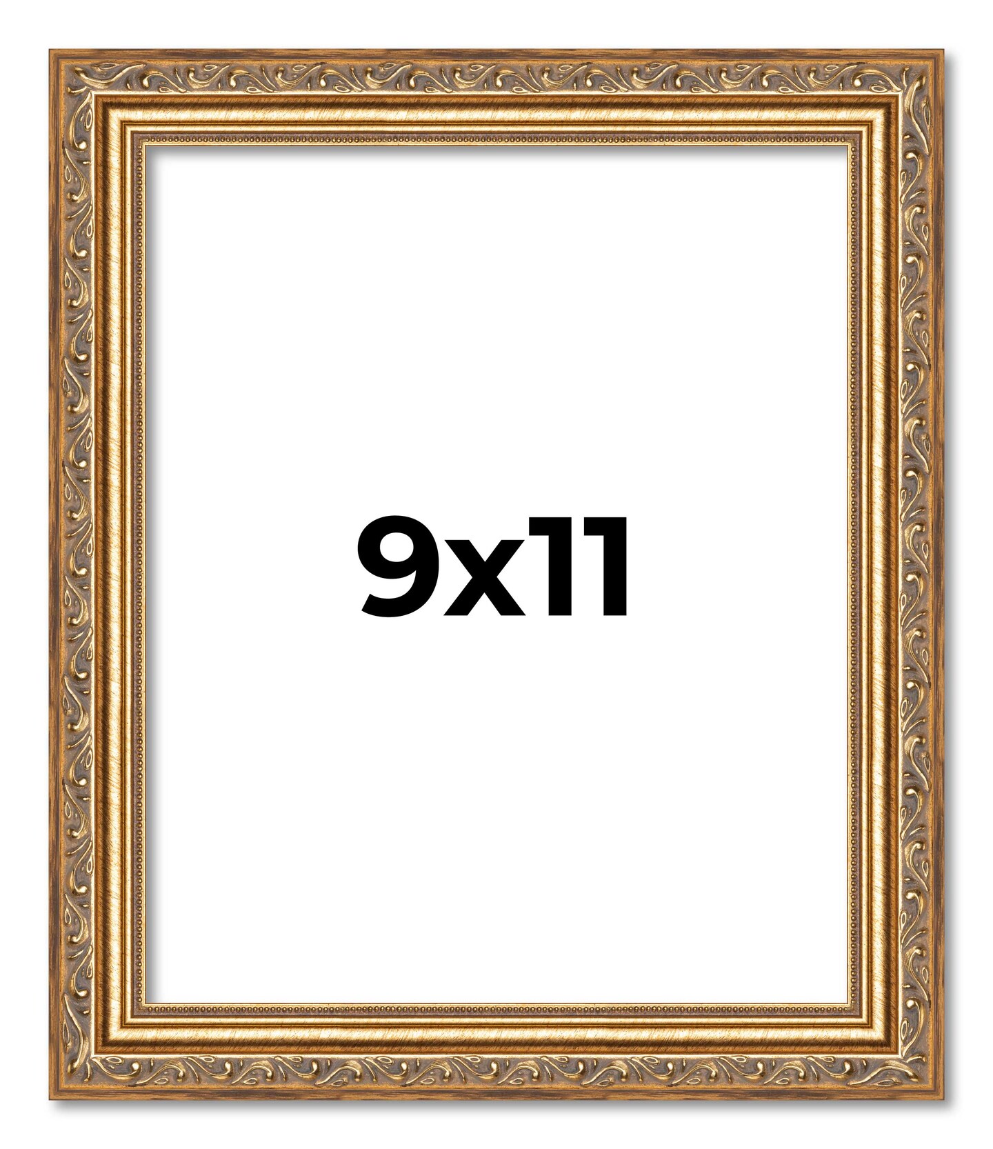 9x11 Museum-Quality Picture Frame with UV-Resistant Acrylic & Acid-Free Backing, Available in 4 Finishes - Gold, Silver, Bronze, and Black