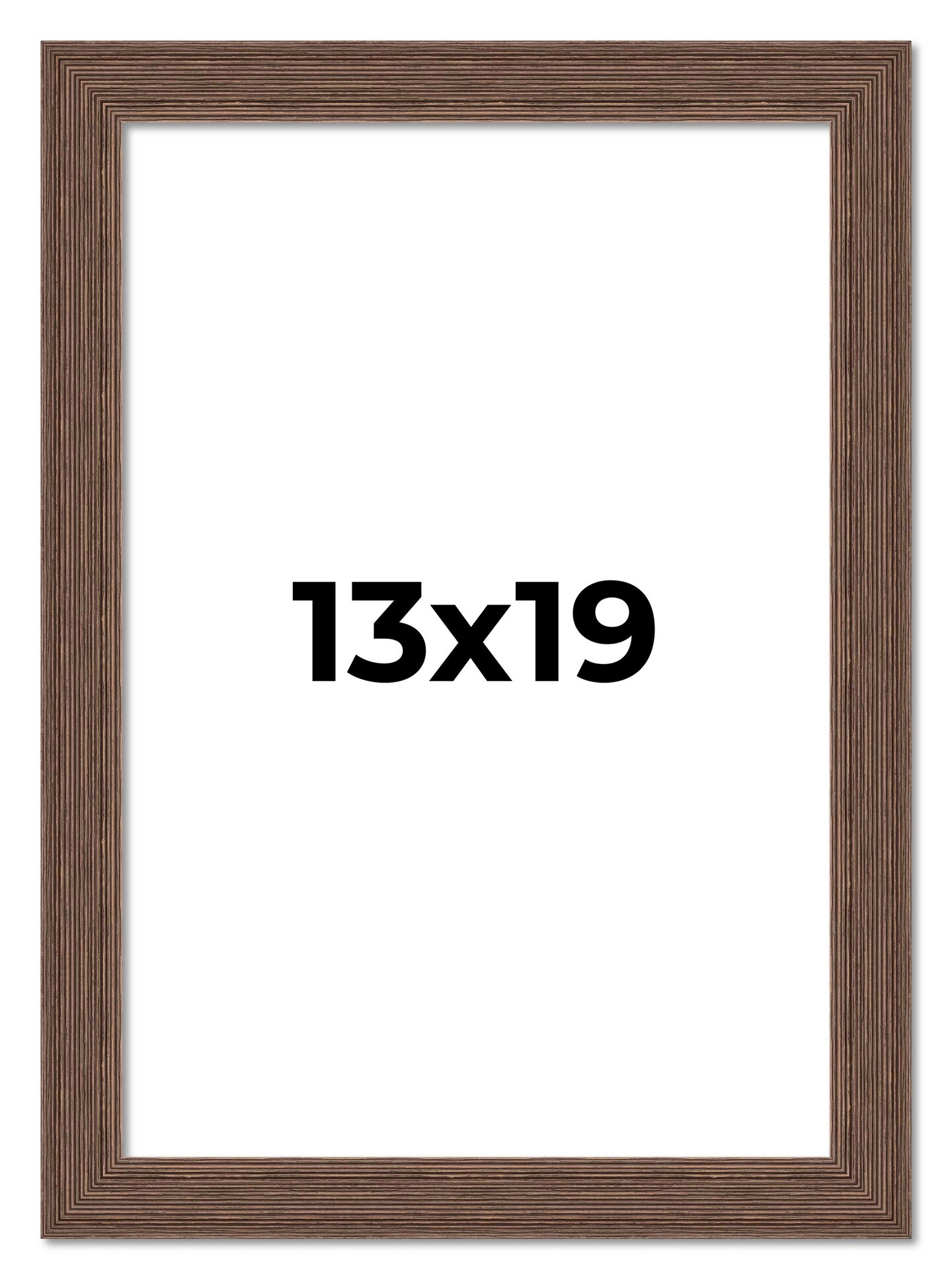 13x19 Wide Barnwood Picture Frame with UV-Resistant Acrylic &#x26; Acid Free Backing, Available in 6 Paint Finishes - Grey, Brown, White, and Black