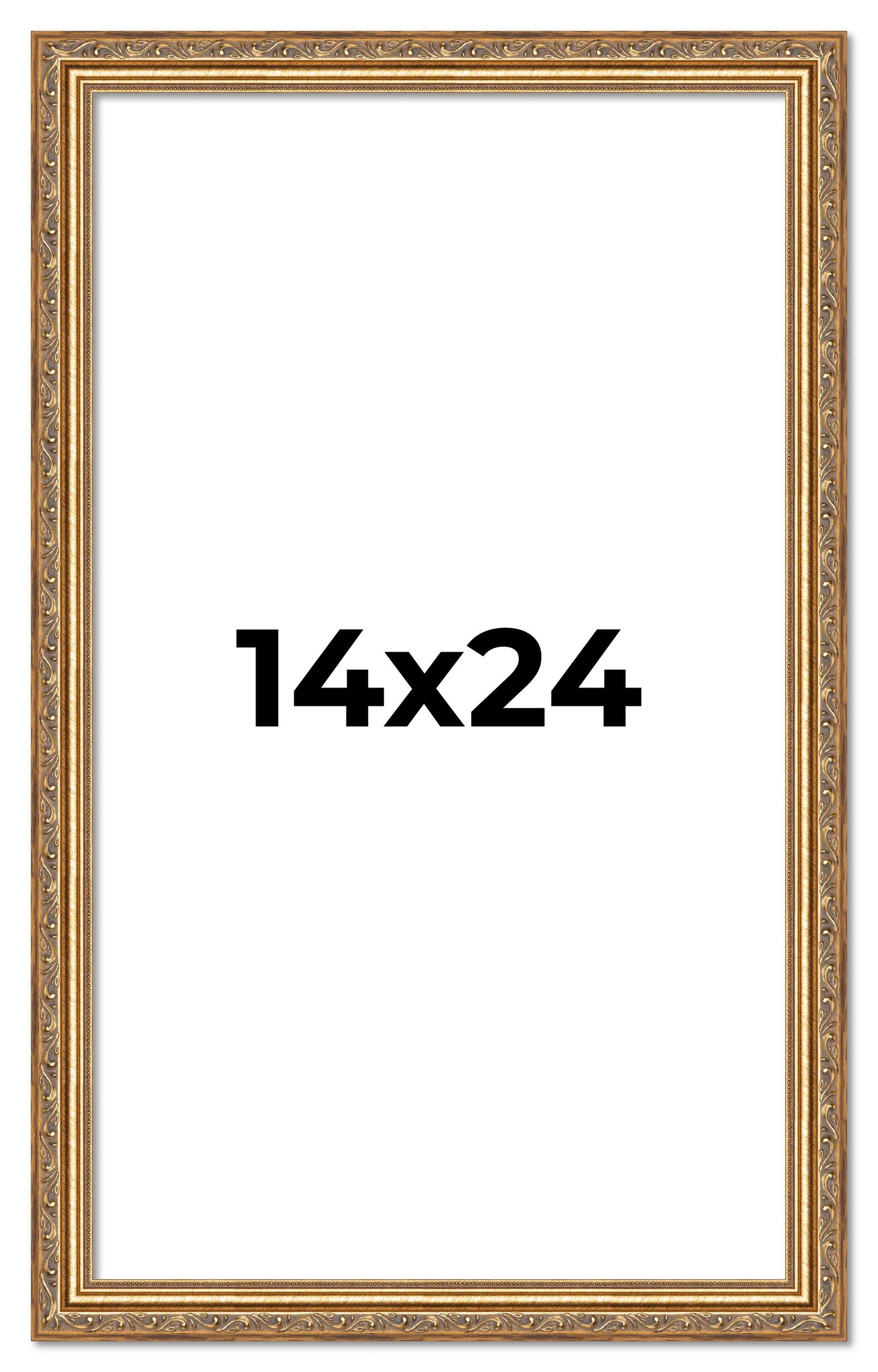 14x24 Museum-Quality Picture Frame with UV-Resistant Acrylic & Acid-Free Backing, Available in 4 Finishes - Gold, Silver, Bronze, and Black