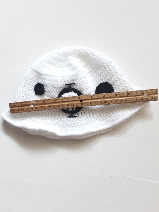 Crochet Trafalgar Law Bucket Hat, Handmade Anime Heart Pirates Jolly Roger Crochet Trafalgar Law Bucket Hat, Handmade Anime Heart  main image 2