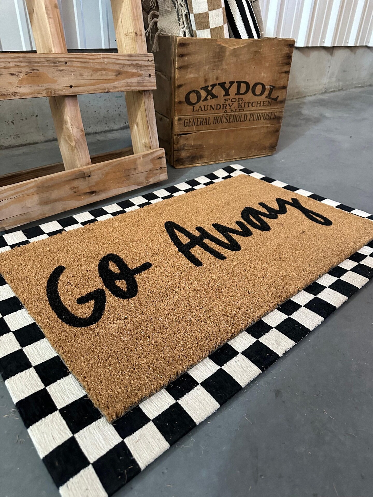 Funny Go Away Doormat | Sarcastic Rug | Go Away Rug | Funny House Warming Gift | Go Away Sign | Porch Mat | Porch Gift | Home Gift product 2