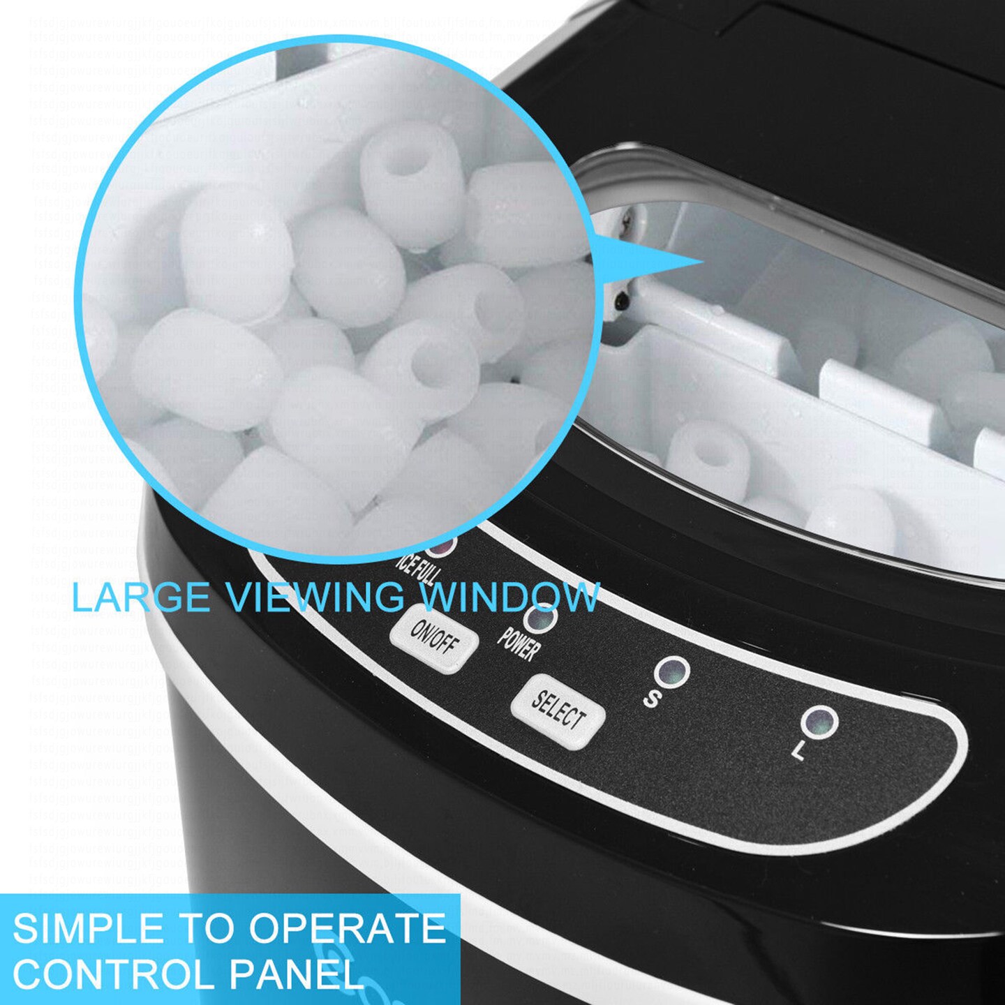 Costway Portable Compact Electric Ice Maker Machine Mini Cube 26lb/Day