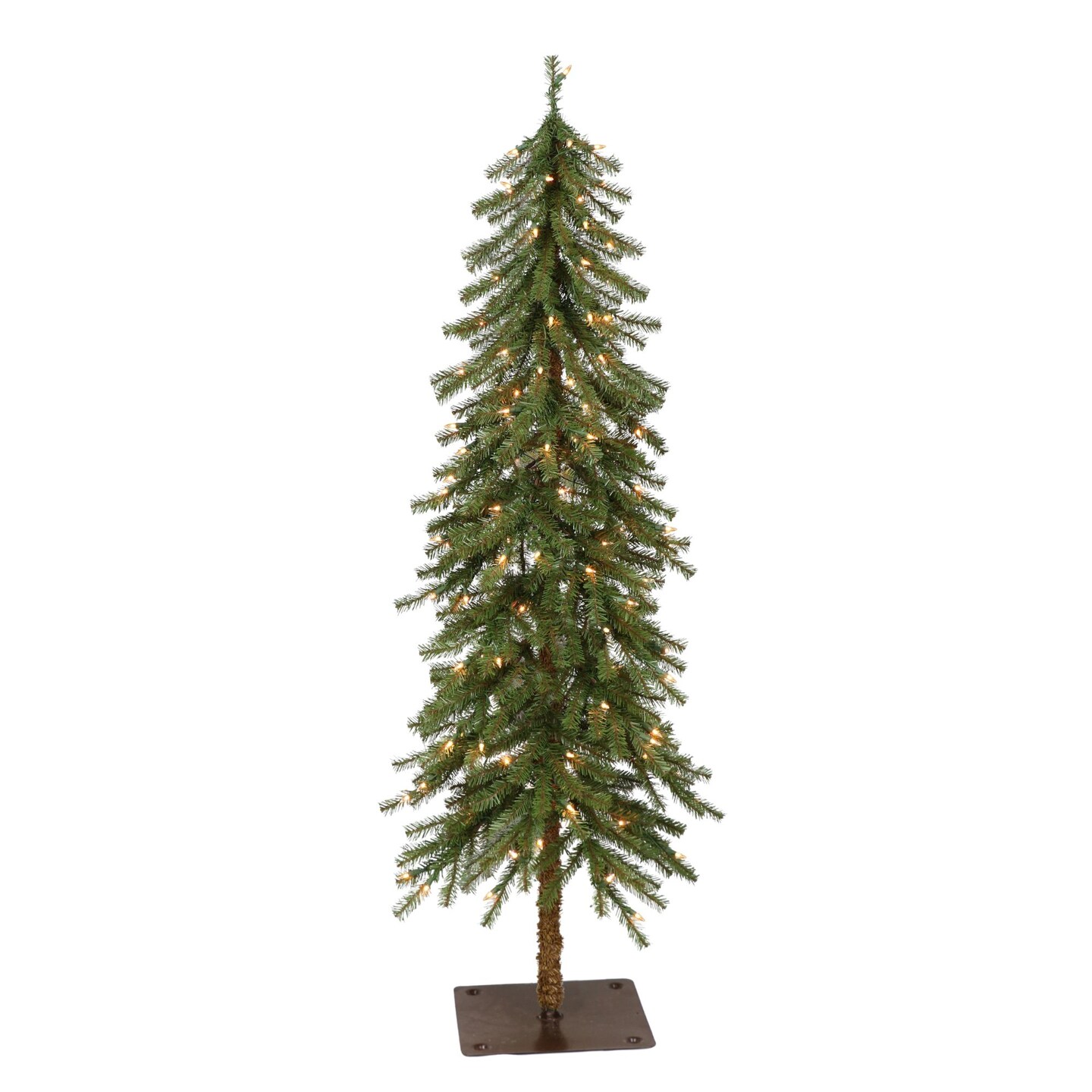 CC Christmas Decor Pre-lit Artificial Alpine Slim Christmas Tree - 6&#x2019; - Clear Lights