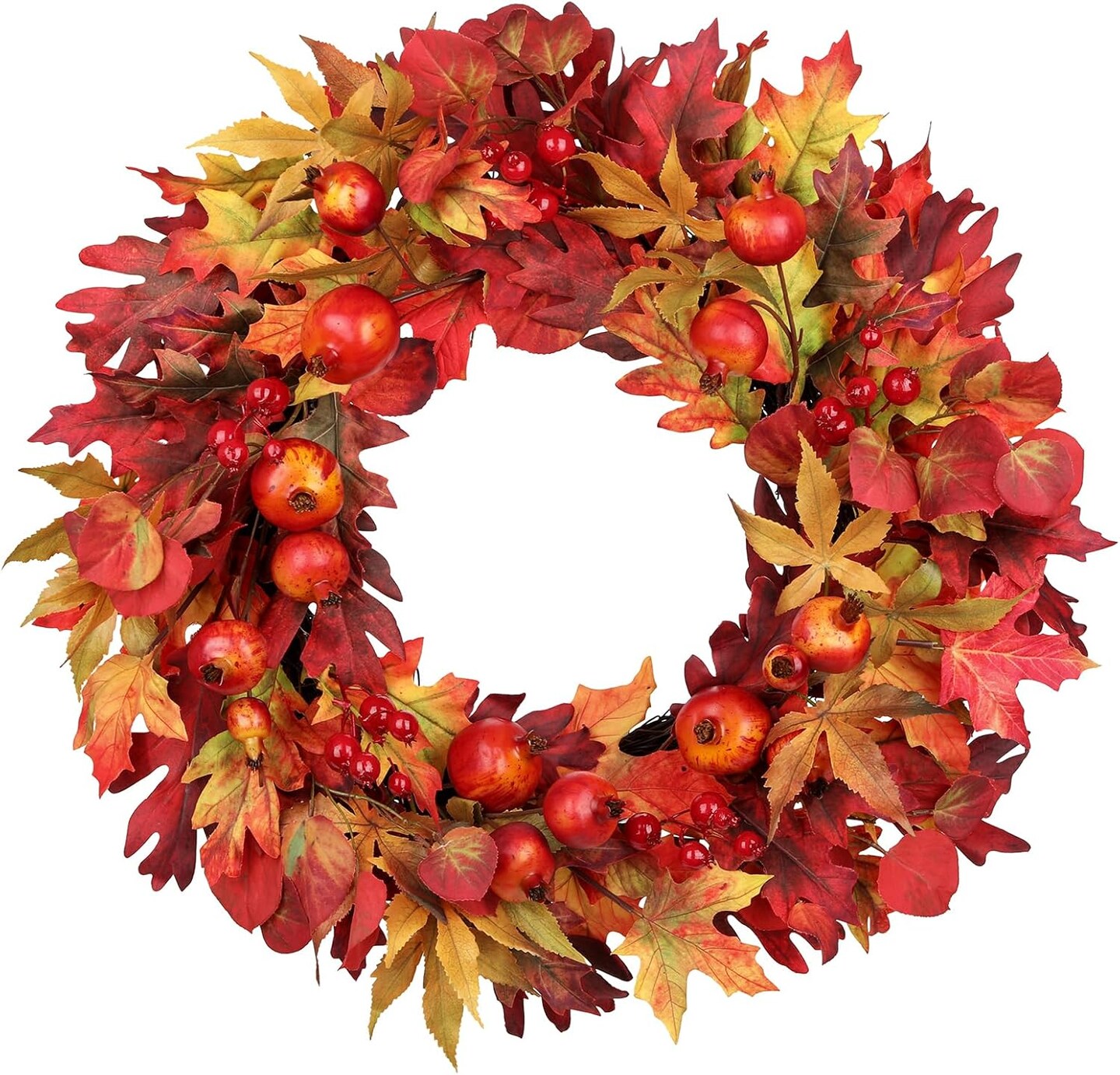24 Inch Fall Wreaths(24in Wreath)6&#x22;D x 24&#x22;W x 24&#x22;H