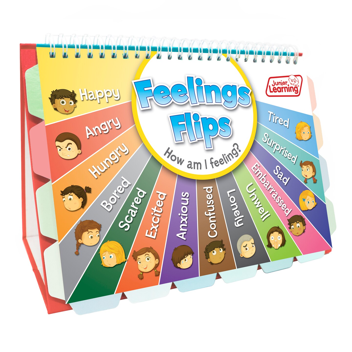 Feelings Flips Junior Learning for Ages 4-8 Pre Kindergarten to Grade 1 Learning, Character Education, Perfect for Home School, Educational Resources