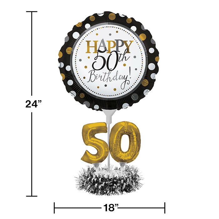 50th Birthday Balloon Centerpiece Kit