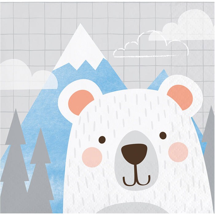 Birthday Bear Party Beverage Napkins (16/Pkg)