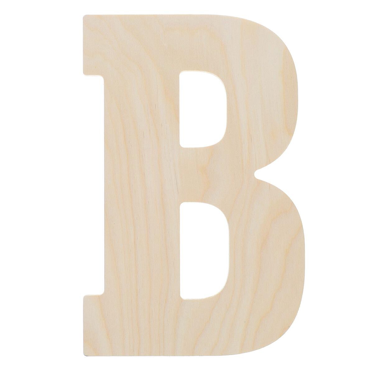 Good Wood by Leisure Arts Letter 13" B, Wooden Letters, Wood Letters, Wooden Letters Wall Decor, Large Wooden Letters, Wooden Letters 13 Inch, Small Wooden Letters for Crafts