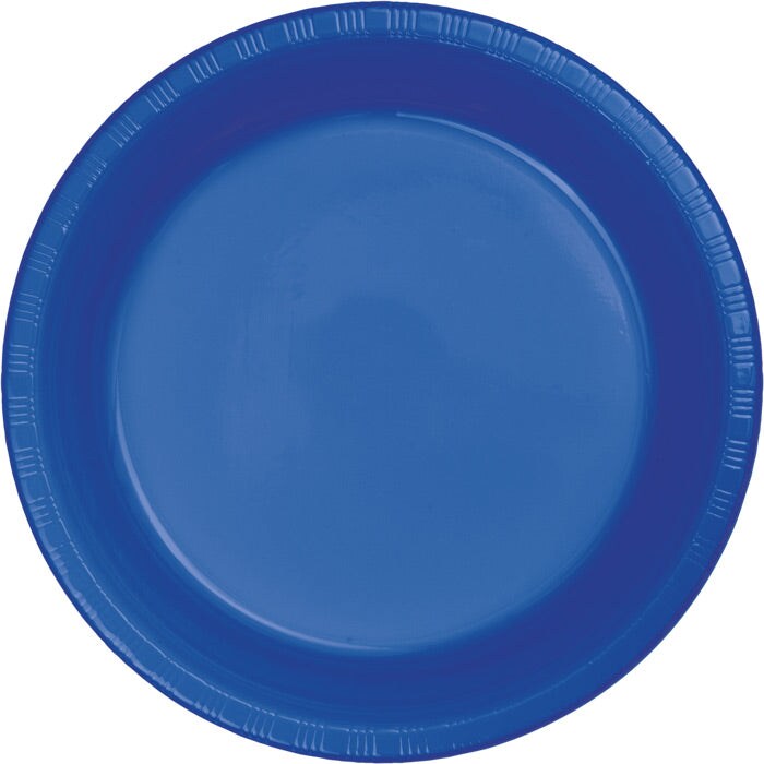 Cobalt Blue Plastic Dessert Plates (20/Pkg)