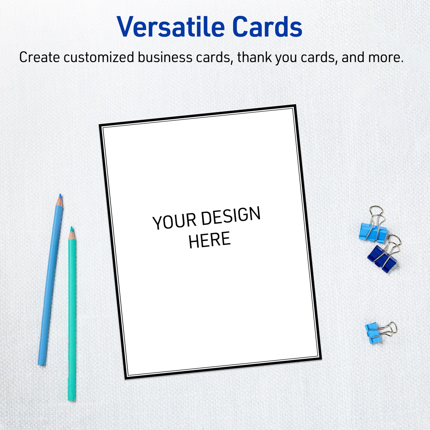 Avery Printable Rectangle Invitation Cards, Double Black Border, 5&#x22; x 7&#x22;, Matte White Rectangle Invitation Cards, Laser/Inkjet, 20ct, Great for Invitation Cards