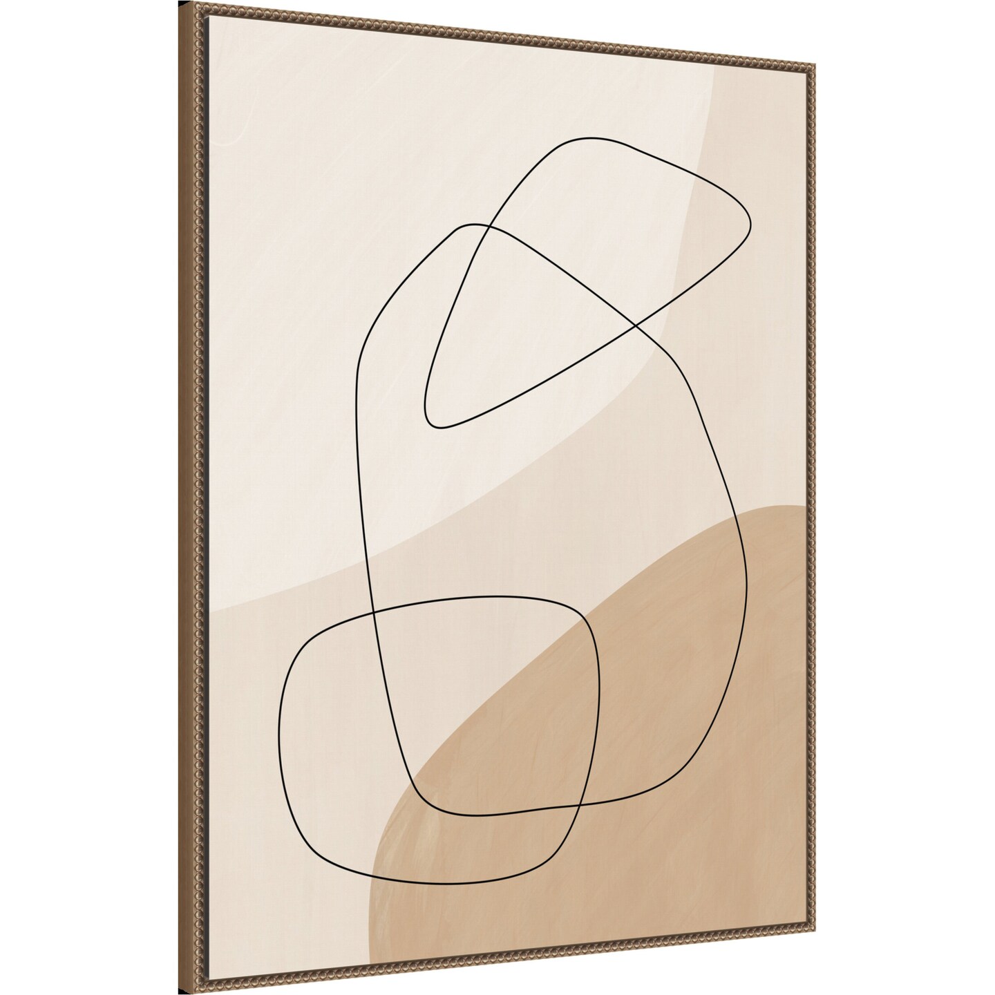 Graphic Shapes a Lines Poster by Elena Ristova Framed Canvas Wall Art
