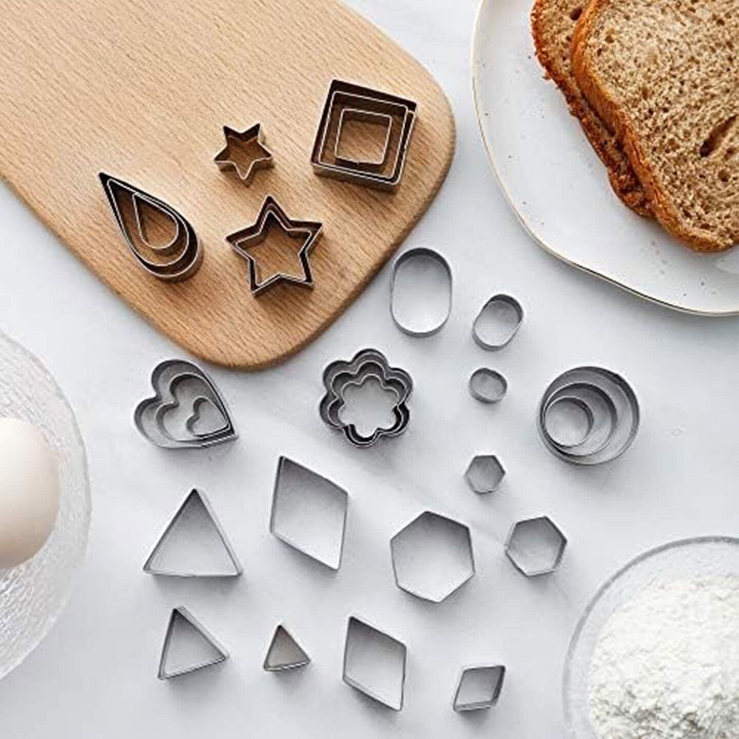 Mini Tiny Stainless Steel Cookie Cutters 30 Pieces