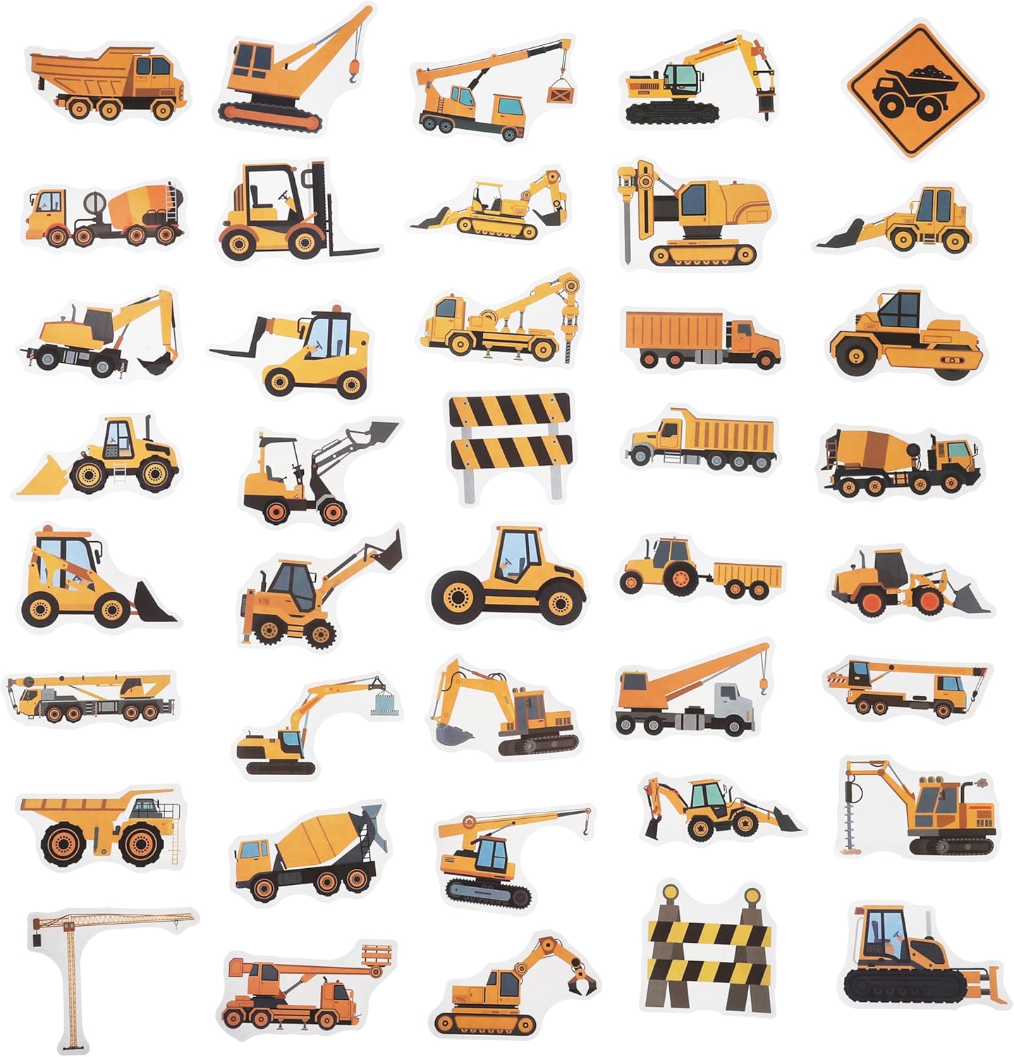 100 Pack Construction Stickers, Construction Party Favors, Birthday Decorations