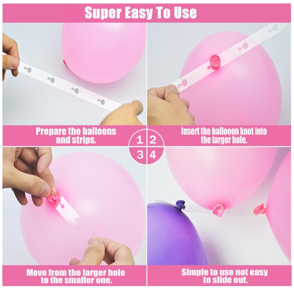 Balloon Arch Kit Balloon Garland Decorating Garland Strip, 3 Tape Strips and 3 Glue Point Dots for Party&#x3001;Wedding&#x3001;Birthday, Baby Shower and DIY Decorations(Upgraded Version)
