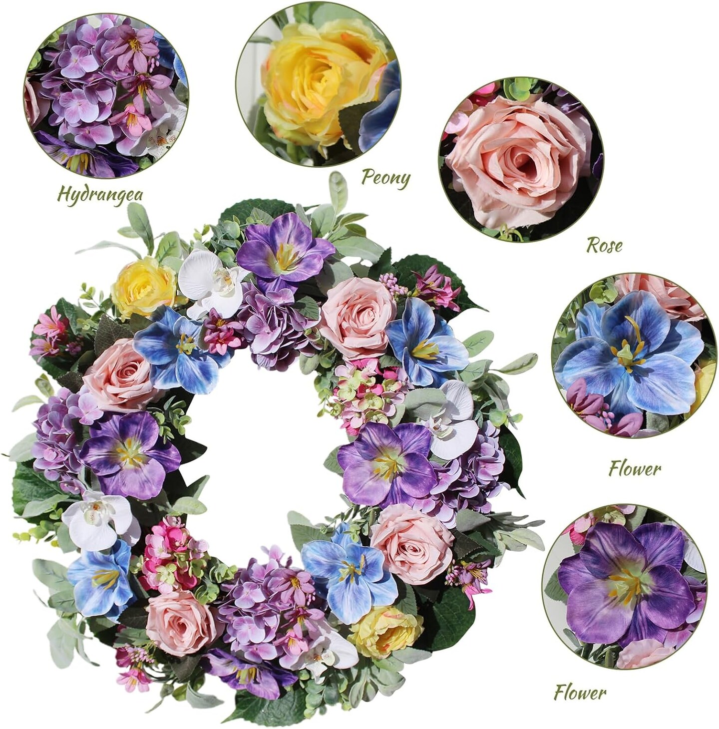 24 Inch Spring Wreaths for Front Door