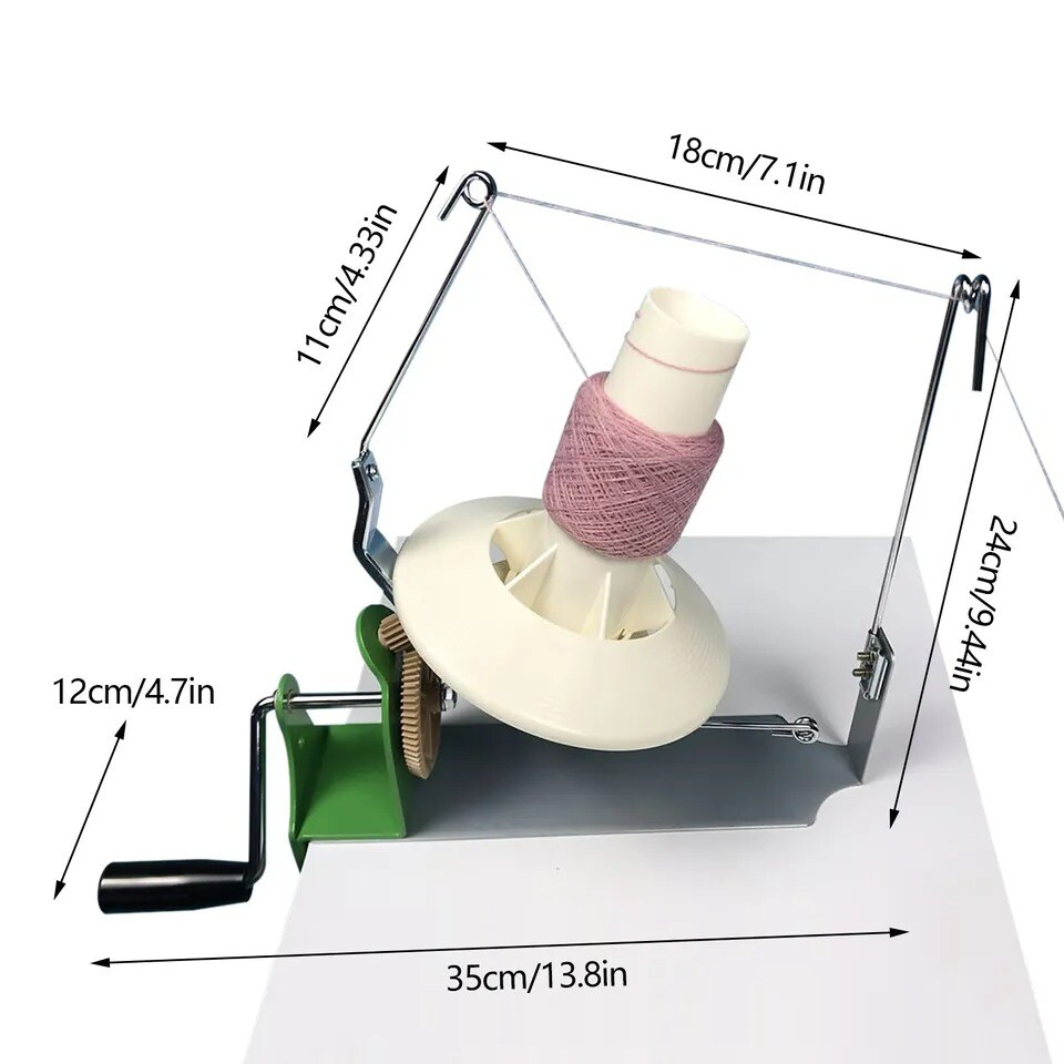Hand Operated Large Yarn Ball Winder Jumbo Nylon Fiber/Wool/String Ball Winder