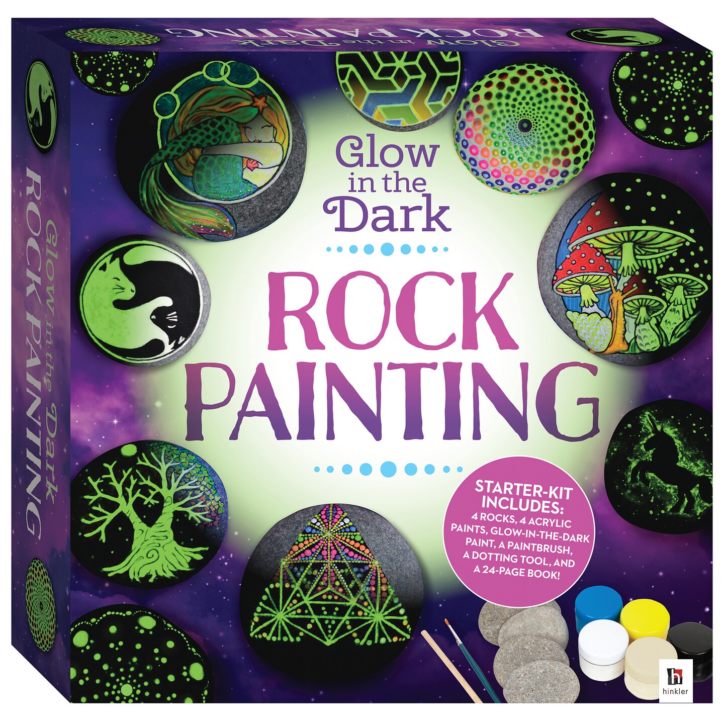 Craft Maker: Glow In The Dark Rock Painting - DIY Box Set For Adults, Neon & Glowing Paint Included, Unique Easy-to-Follow Projects, Arts & Crafts