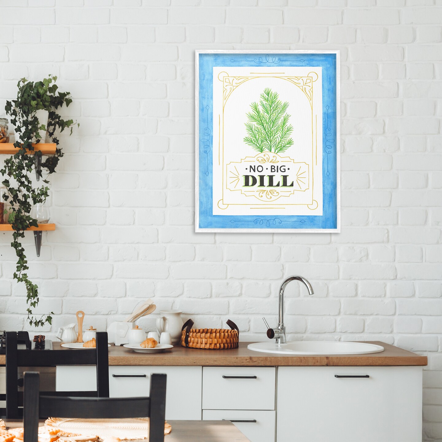 Stupell Industries No Big Dill Pun Framed Giclee, design by Lara